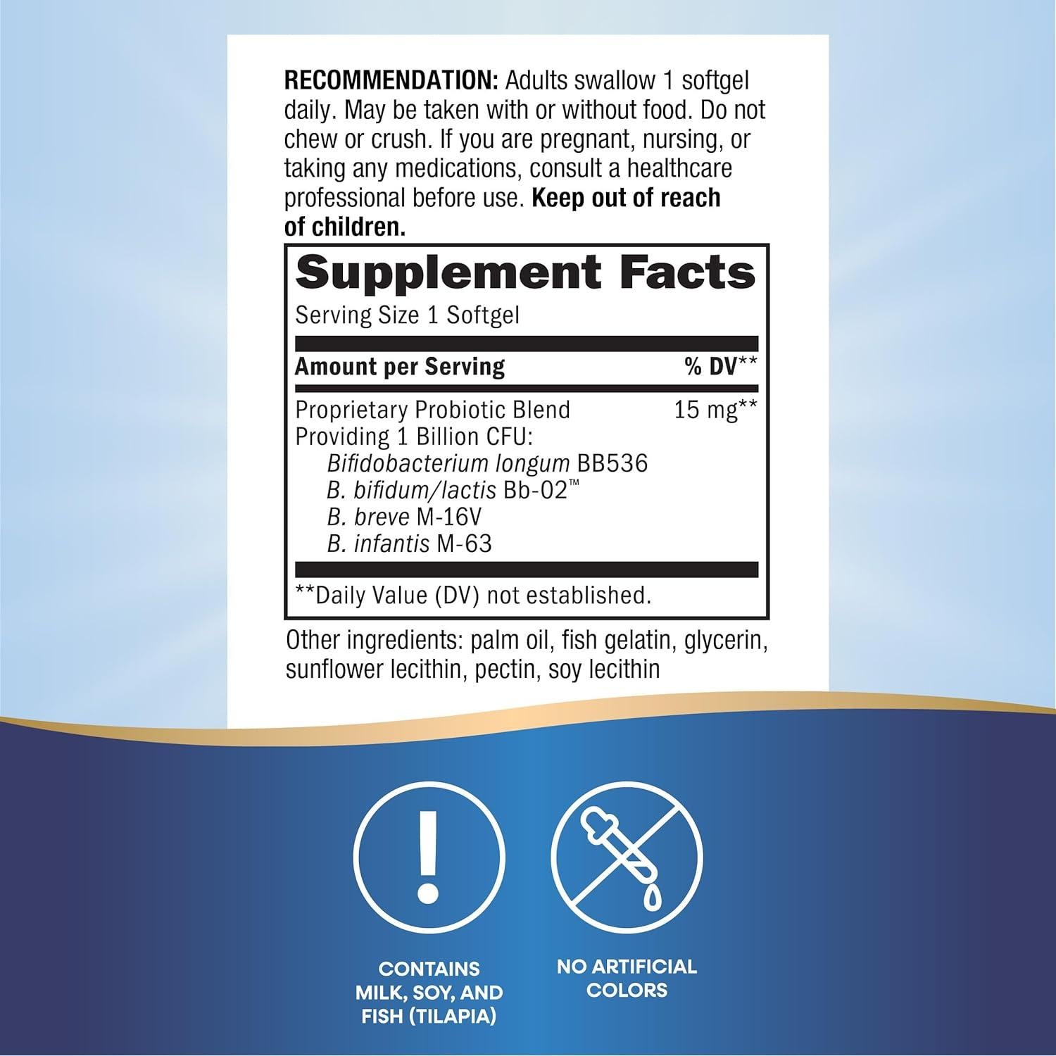 Perlas Probióticas Nature's Way 50+ Salud Digestiva 30 Softgels