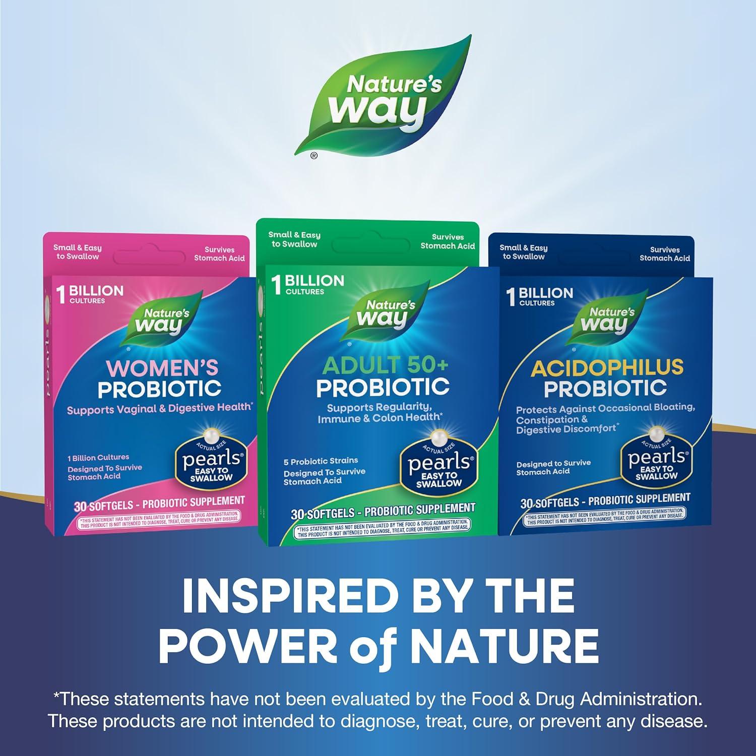 Perlas Probióticas Nature's Way 50+ Salud Digestiva 30 Softgels