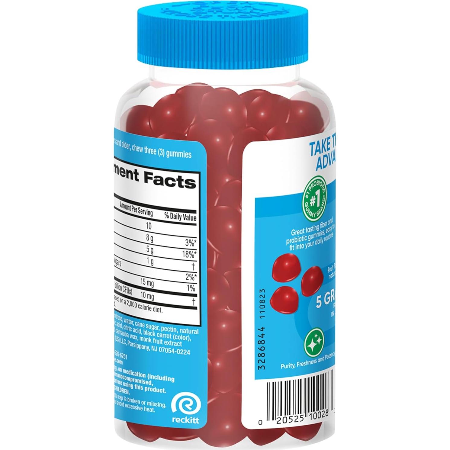 Gomitas Digestive Advantage Fresa 60ct - 5g Fibra Prebiótica