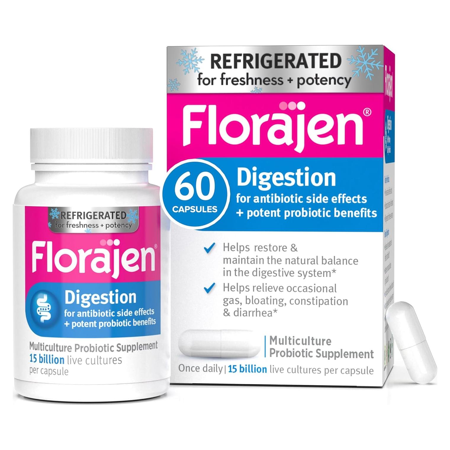 Suplemento Probiotico Florajen Digestion 60 Capsulas Refrigeradas