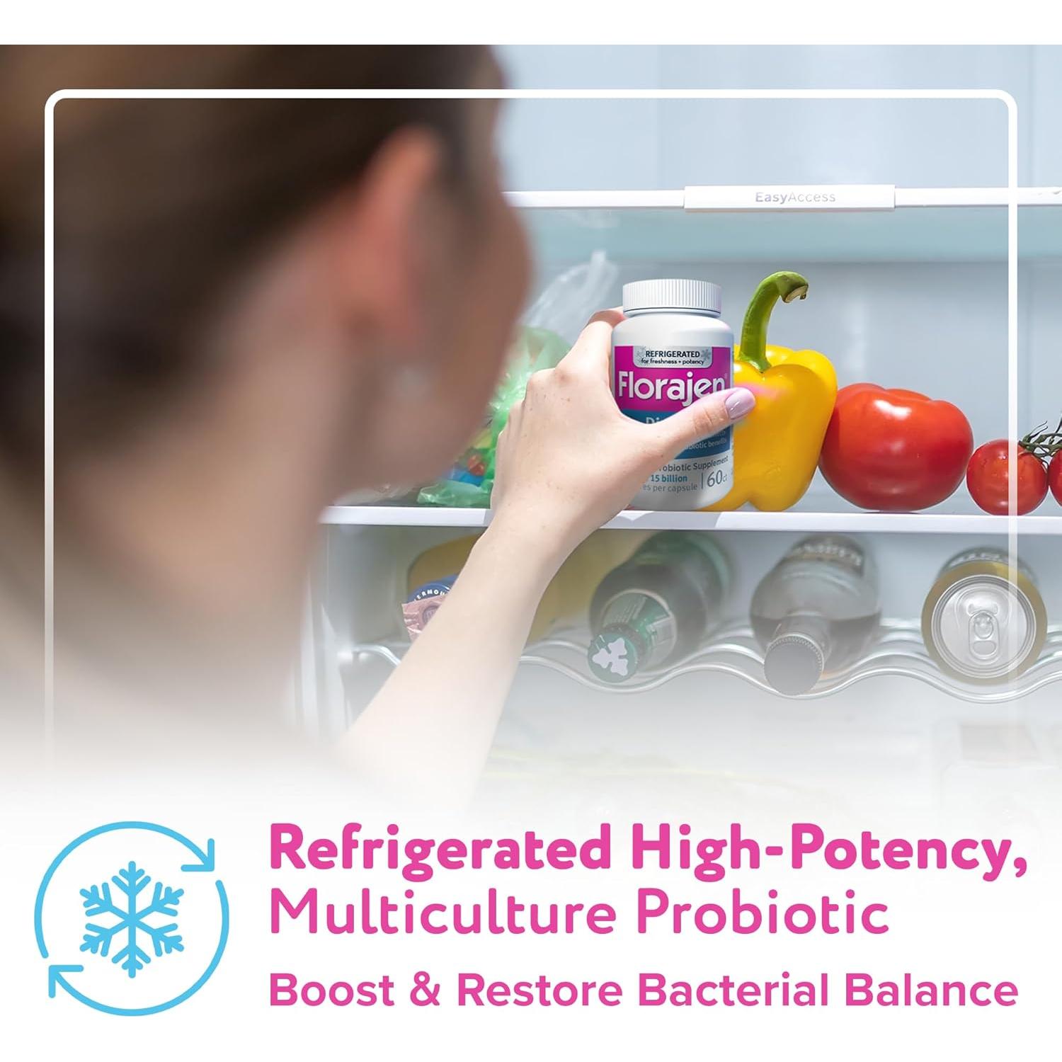 Suplemento Probiotico Florajen Digestion 60 Capsulas Refrigeradas