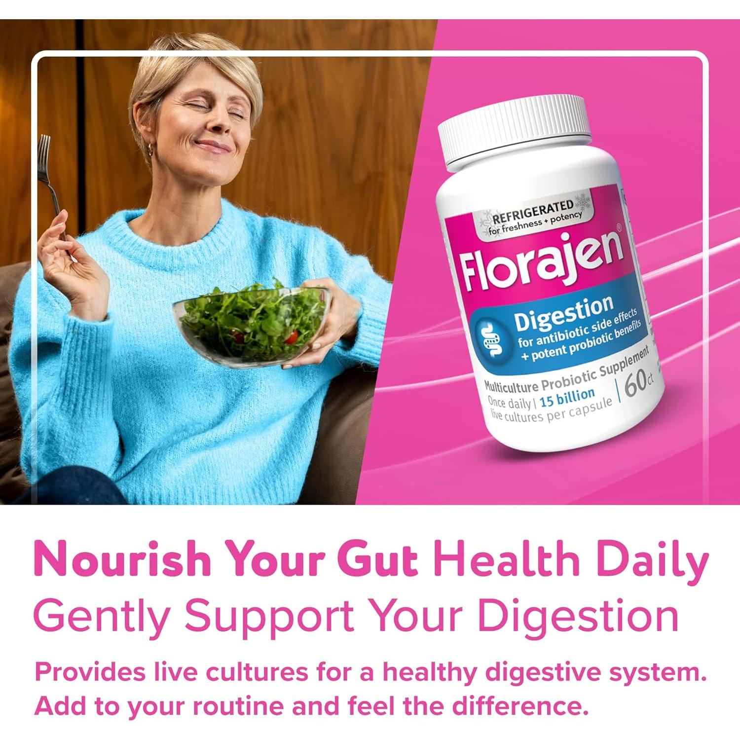 Suplemento Probiotico Florajen Digestion 60 Capsulas Refrigeradas