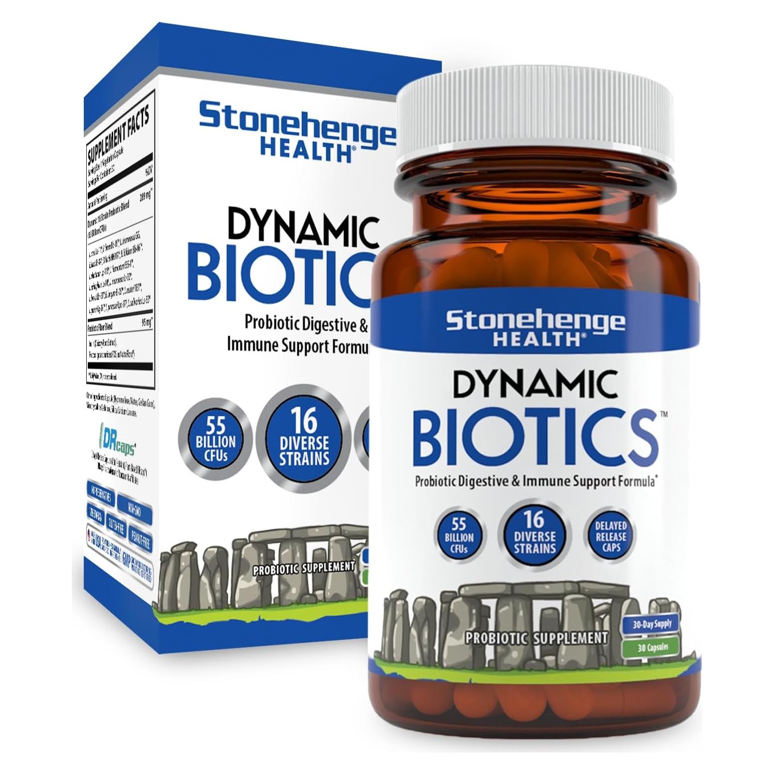 Probioticos Stonehenge Health 55 Mil Millones 16 Cepas 30 Capsulas