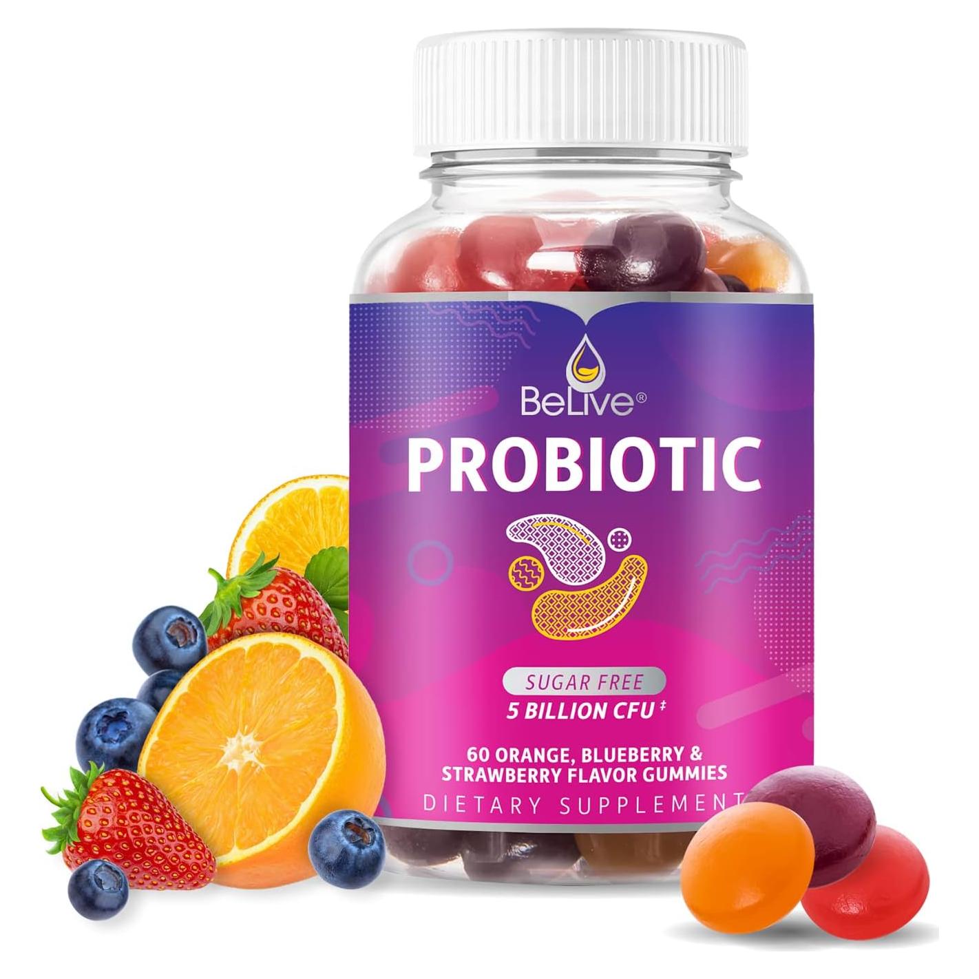 Gomitas Probioticas BeLive 60 Ct - 5 Mil Millones CFUs Sin Azúcar