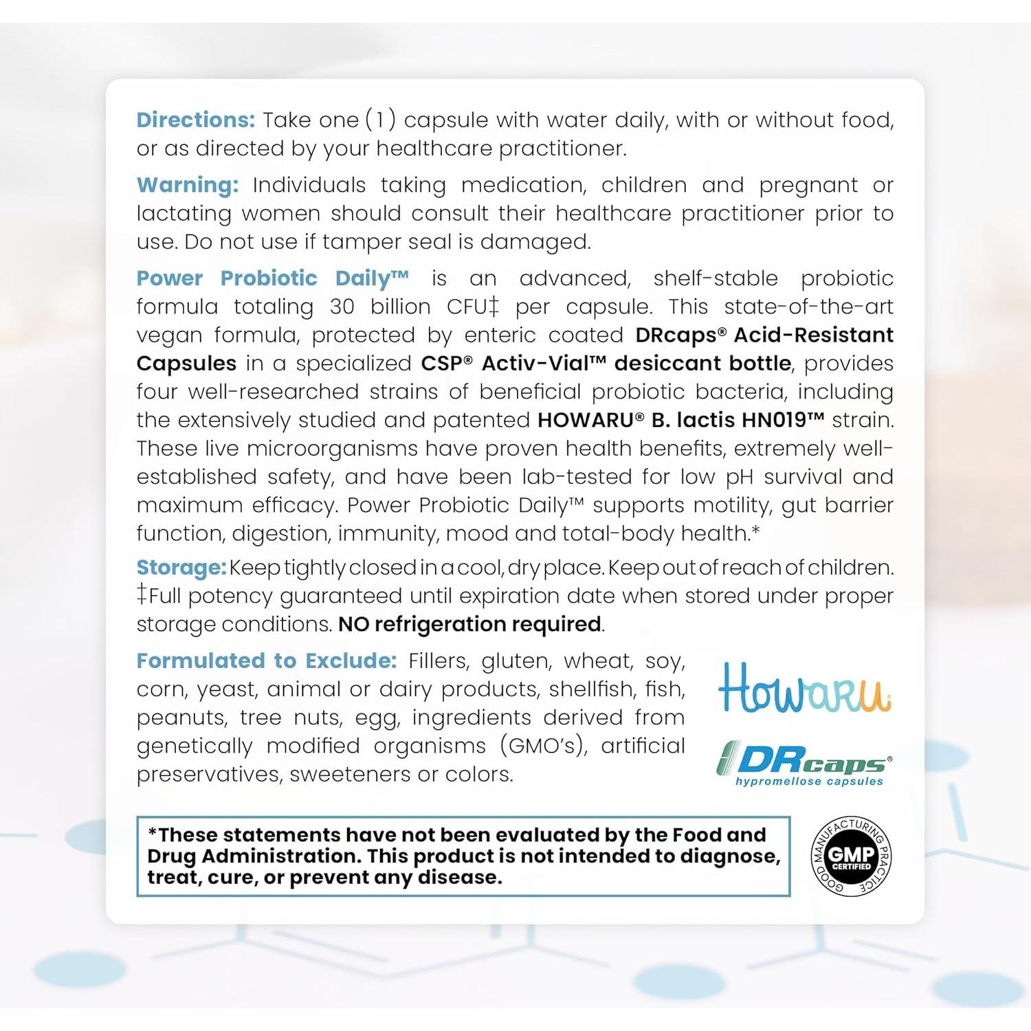 Probiotico Poder Diario Pure Thera - 30 Cápsulas Vegetales