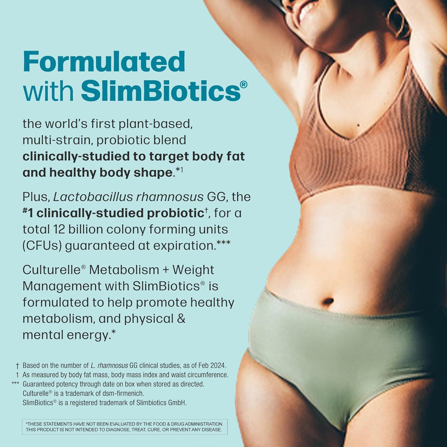 Culturelle SlimBiotics Probioticos 30 Cápsulas - Metabolismo y Peso