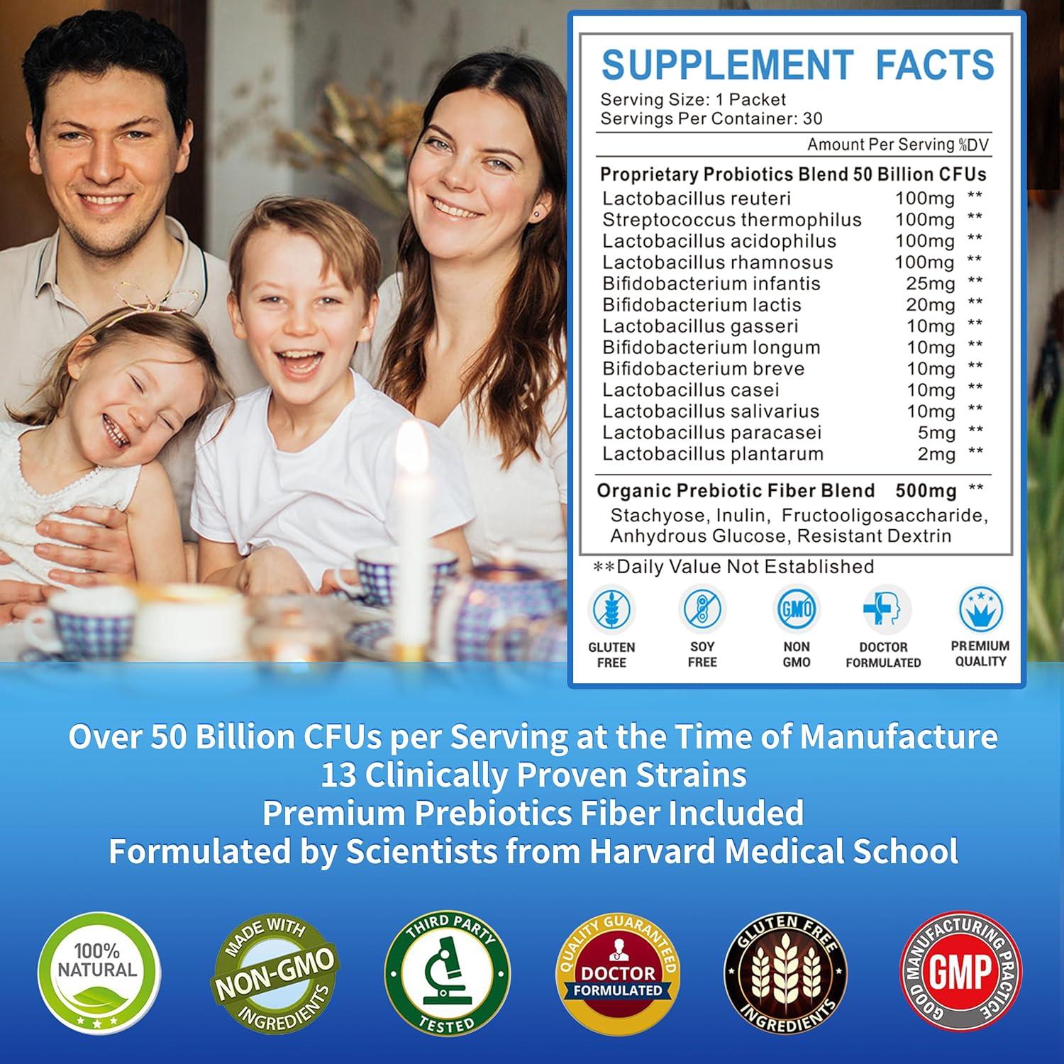 Probioticos en Polvo ZEBORA 30 Paquetes 50 Mil Millones UFC