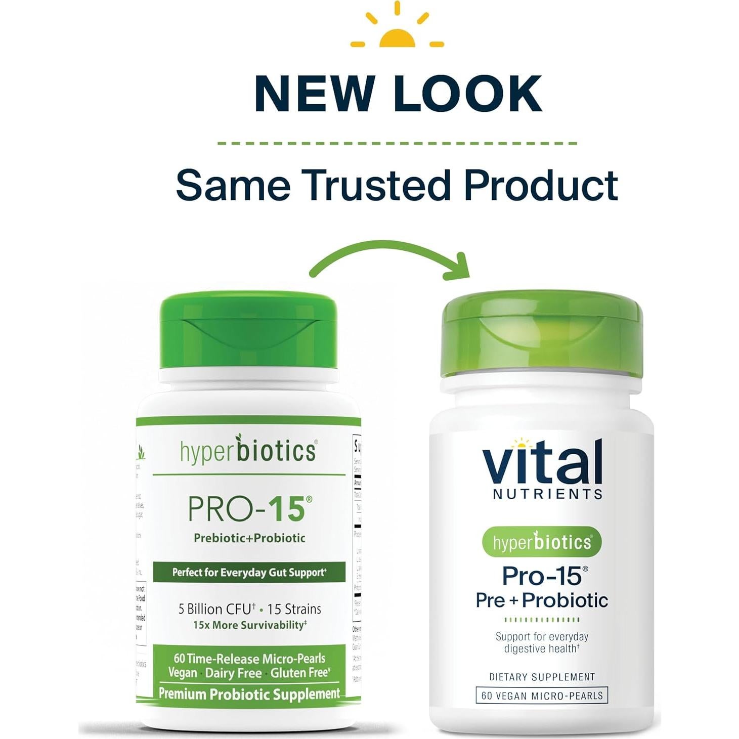 Pro-15 Probioticos Hyperbiotics 60 Perlas Veganas Digestivas