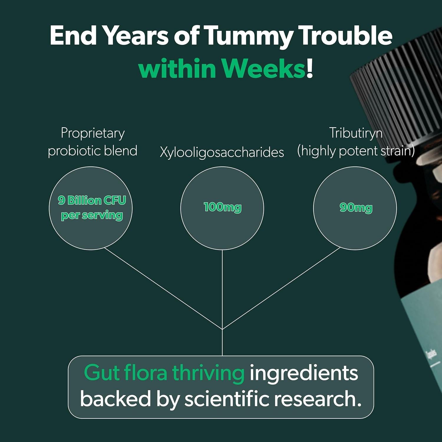 Probióticos Bioma - Salud Digestiva Vegana 60 Cápsulas