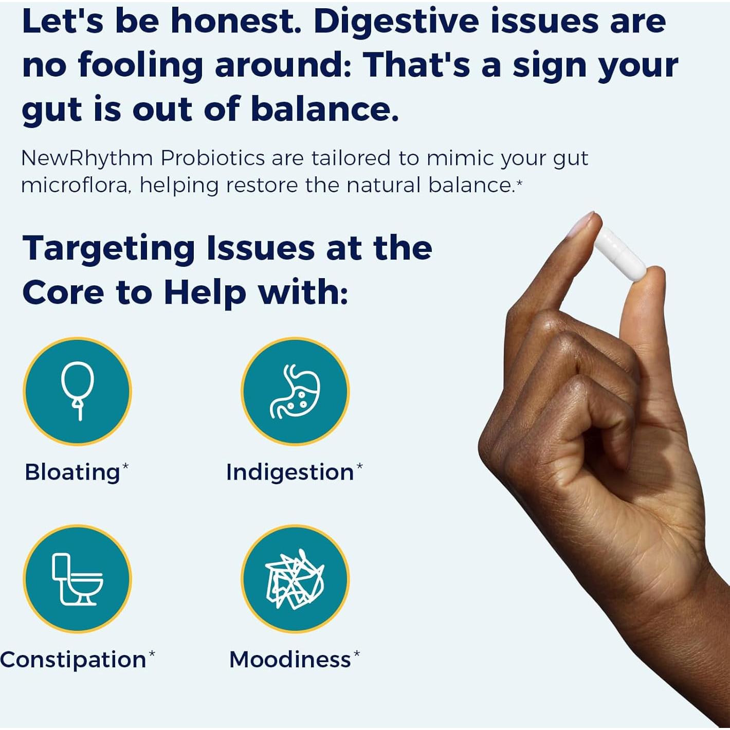 Probioticos NewRhythm 120 Mil Millones CFU 36 Cepas 30ct
