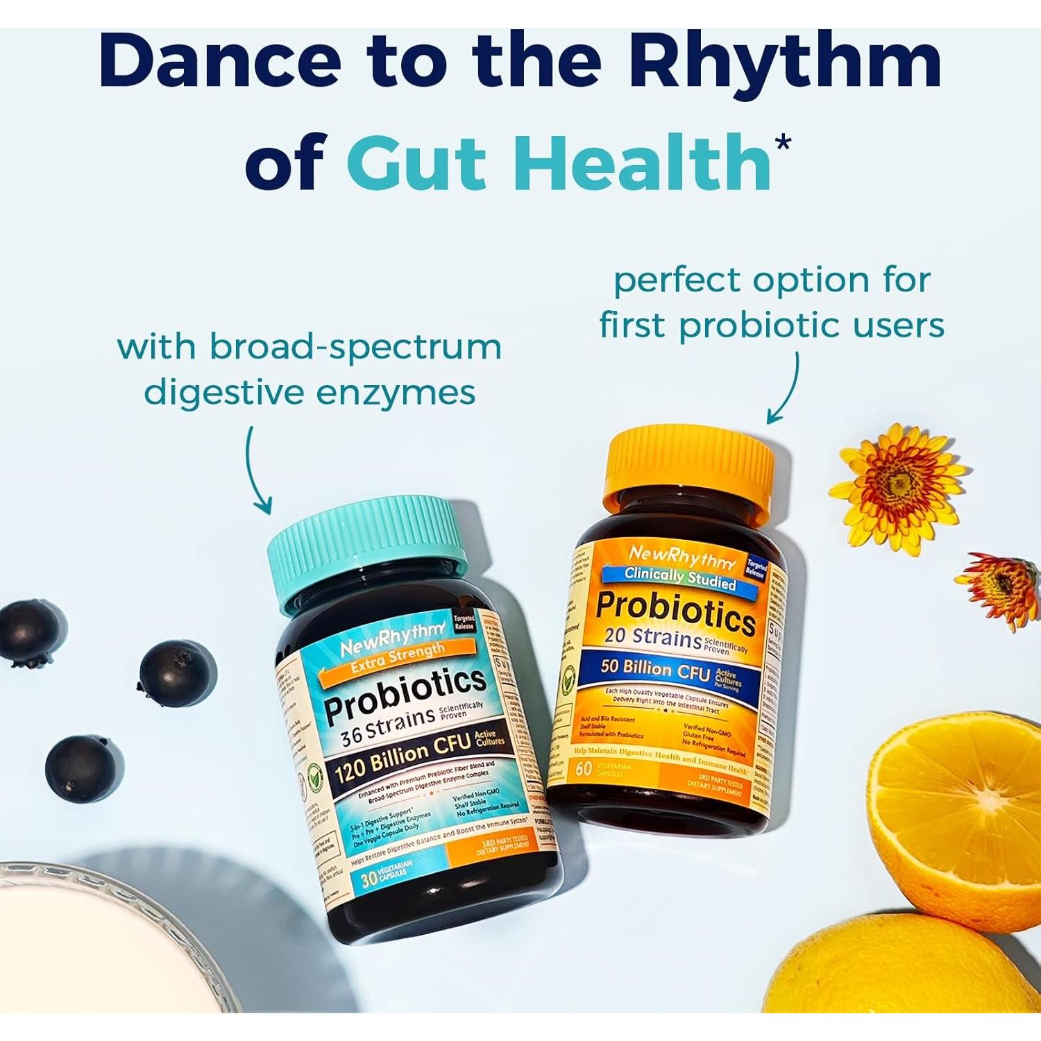 Probioticos NewRhythm 120 Mil Millones CFU 36 Cepas 30ct