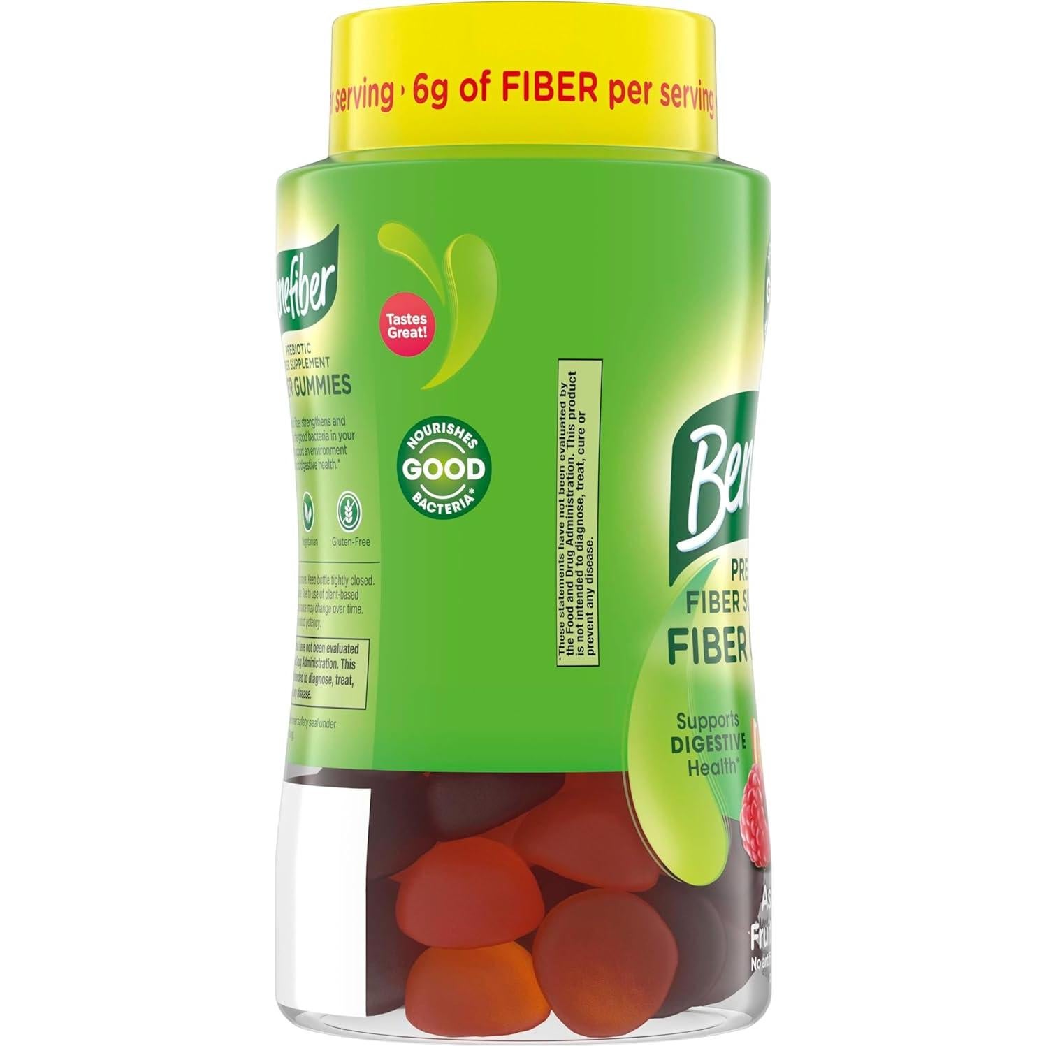 Gomitas de fibra prebiótica Benefiber 81 unidades sabor frutas