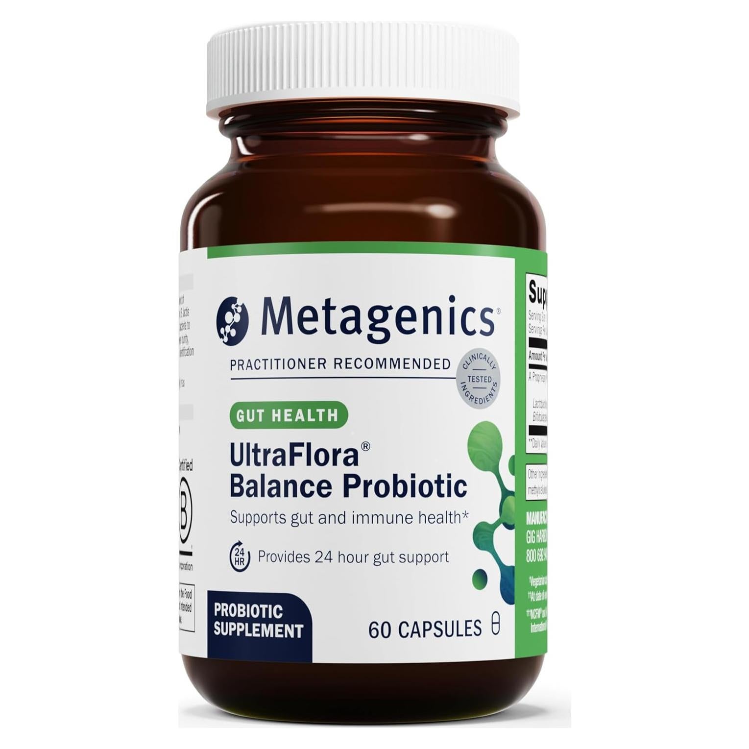 Metagenics UltraFlora Probiótico 60 cápsulas - Salud Digestiva