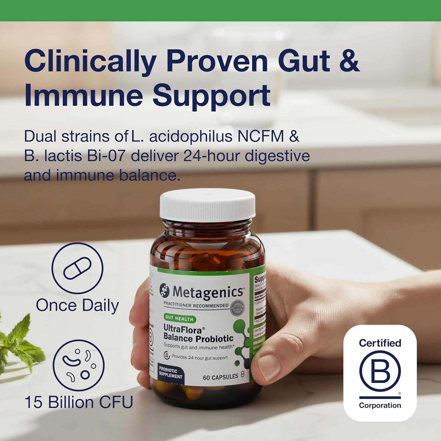 Metagenics UltraFlora Probiótico 60 cápsulas - Salud Digestiva