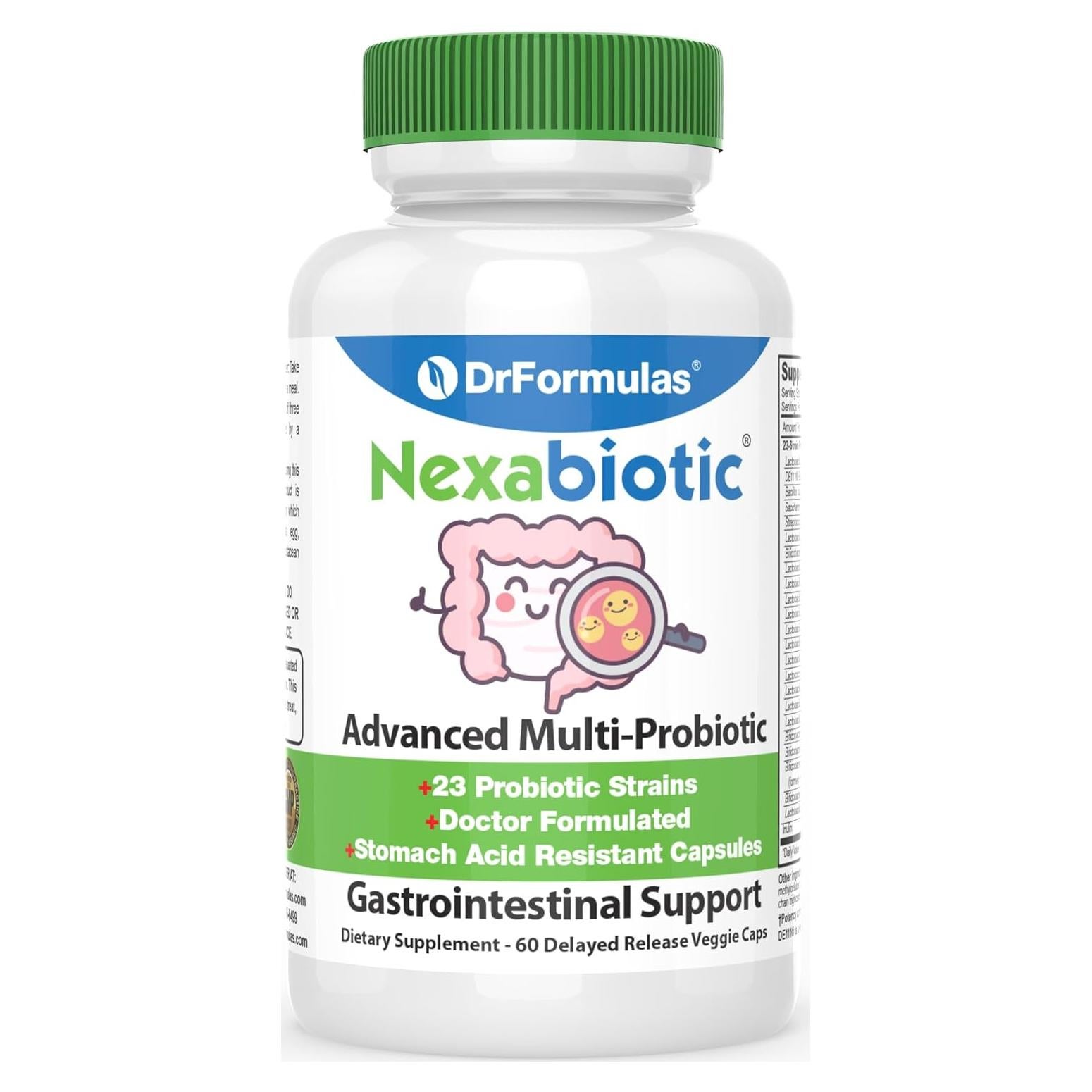 Probioticos Nexabiotic 60 Cápsulas Liberación Retrasada