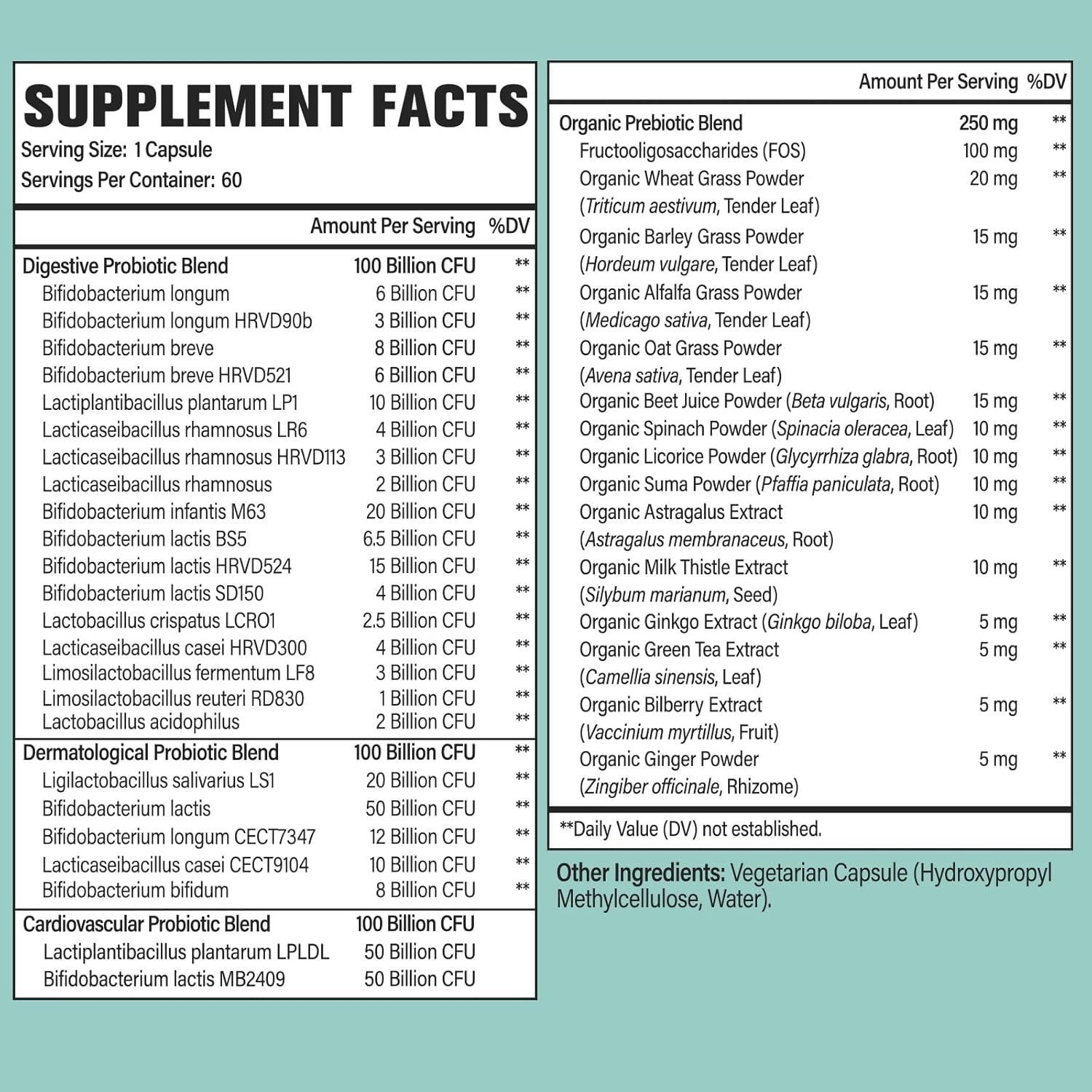 Probioticos Dmeisy 300 Mil Millones CFU 24 Cepas + 15 Hierbas