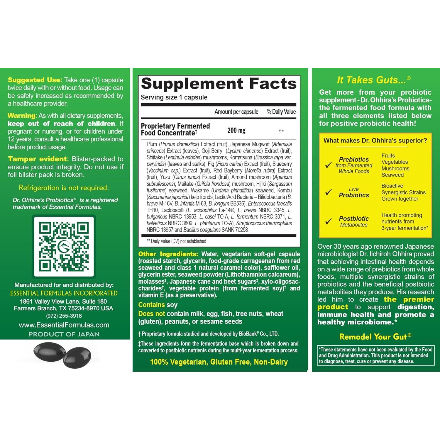 Probioticos Dr. Ohhira 60 Cápsulas + 10 de Regalo 13 Cepas