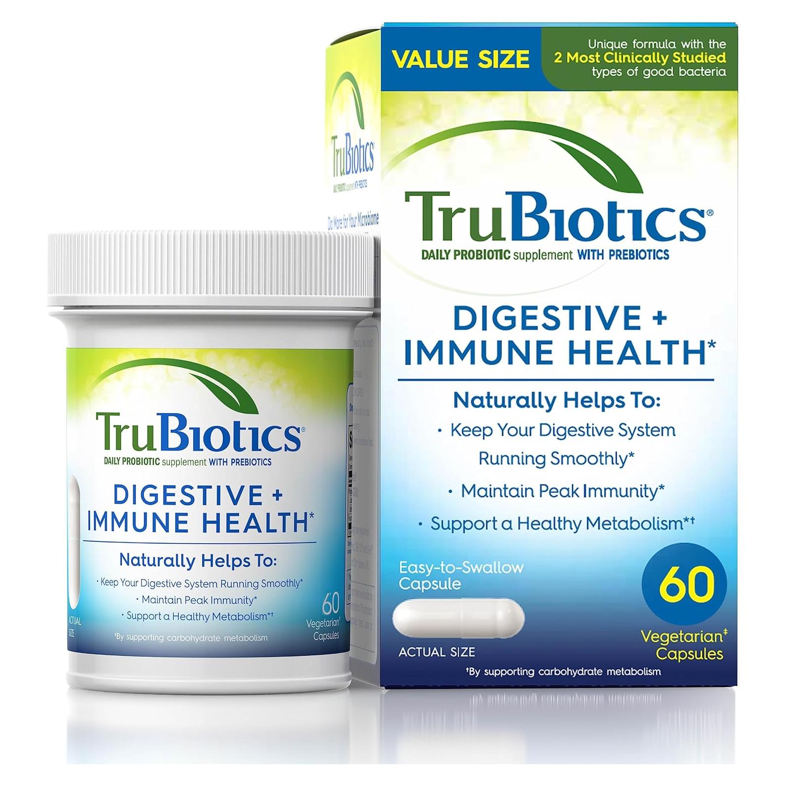 TruBiotics Probióticos Digestivos y Inmunológicos 60 Cápsulas