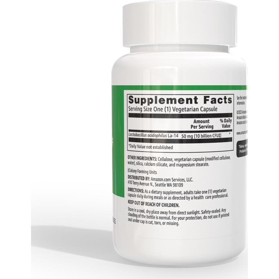 Probiótico Diario Amazon Basics 10 Mil Millones 60 Cápsulas