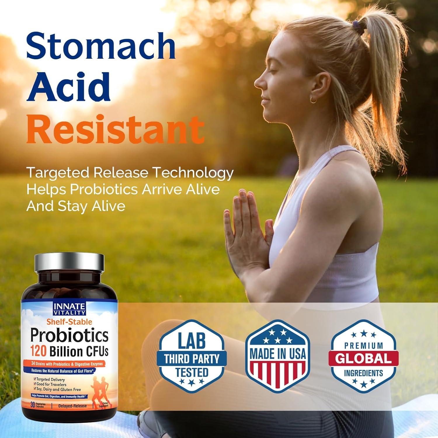 Probioticos Innate Vitality 120 Mil Millones 30 Caps Veganas