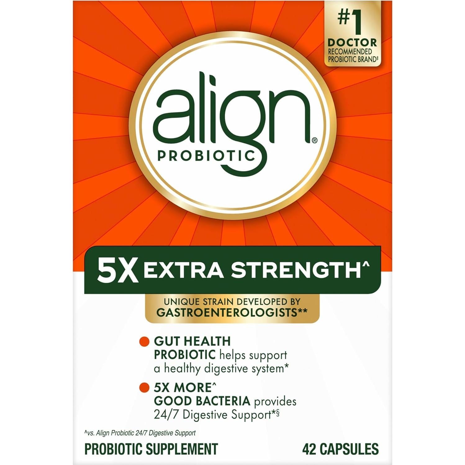 Probioticos Align Extra Fuerte 42 Cápsulas - Salud Digestiva