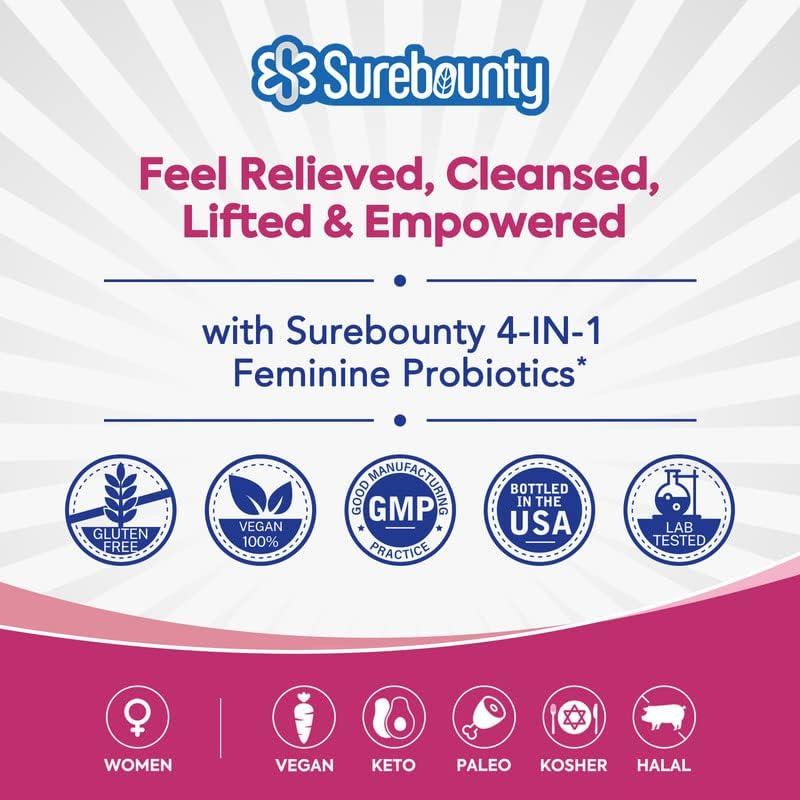 Probioticos Femeninos Surebounty 120 Mil Millones 30 Cápsulas