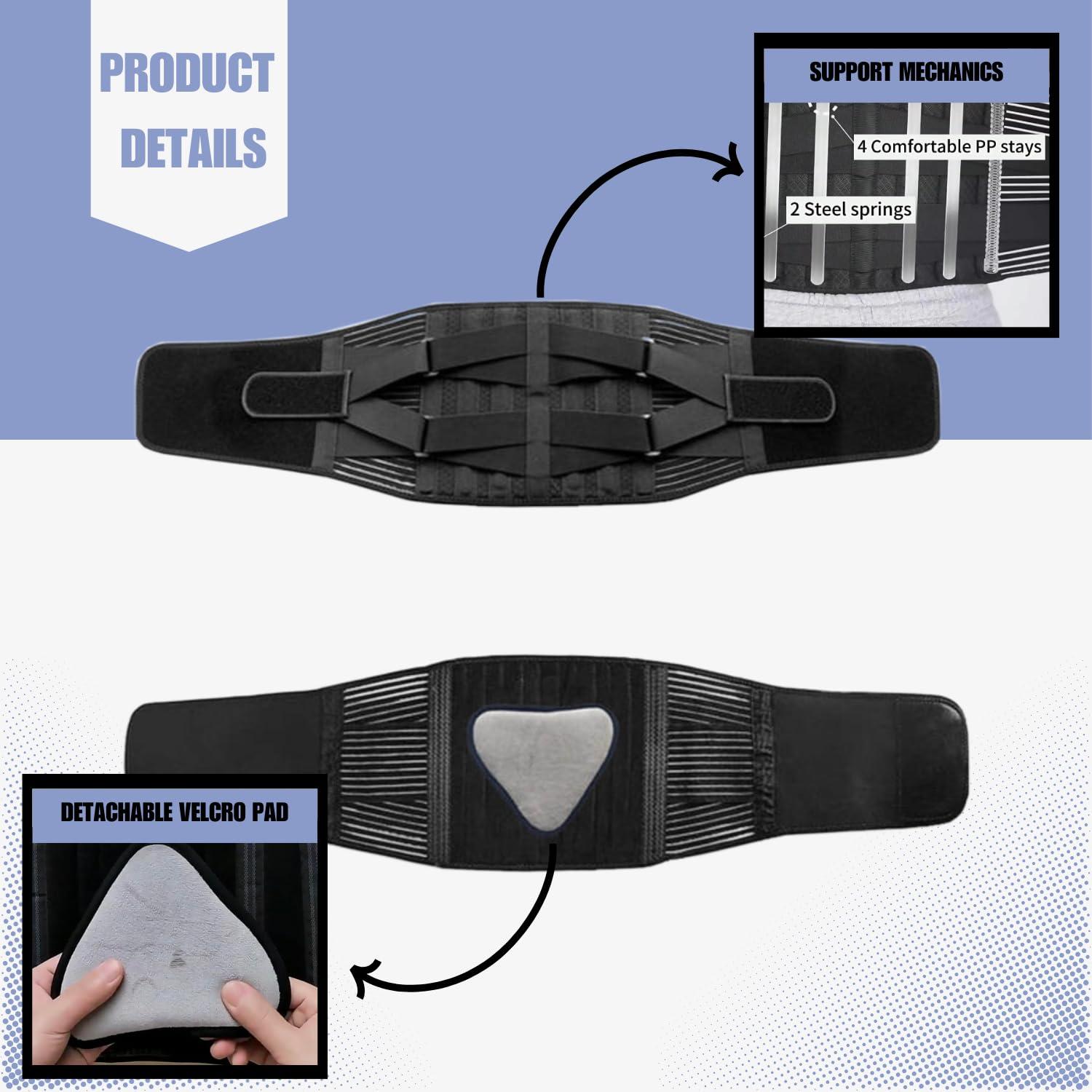 Faja de Soporte de Espalda Ajustable Hebei - Alivio Dolor Lumbar