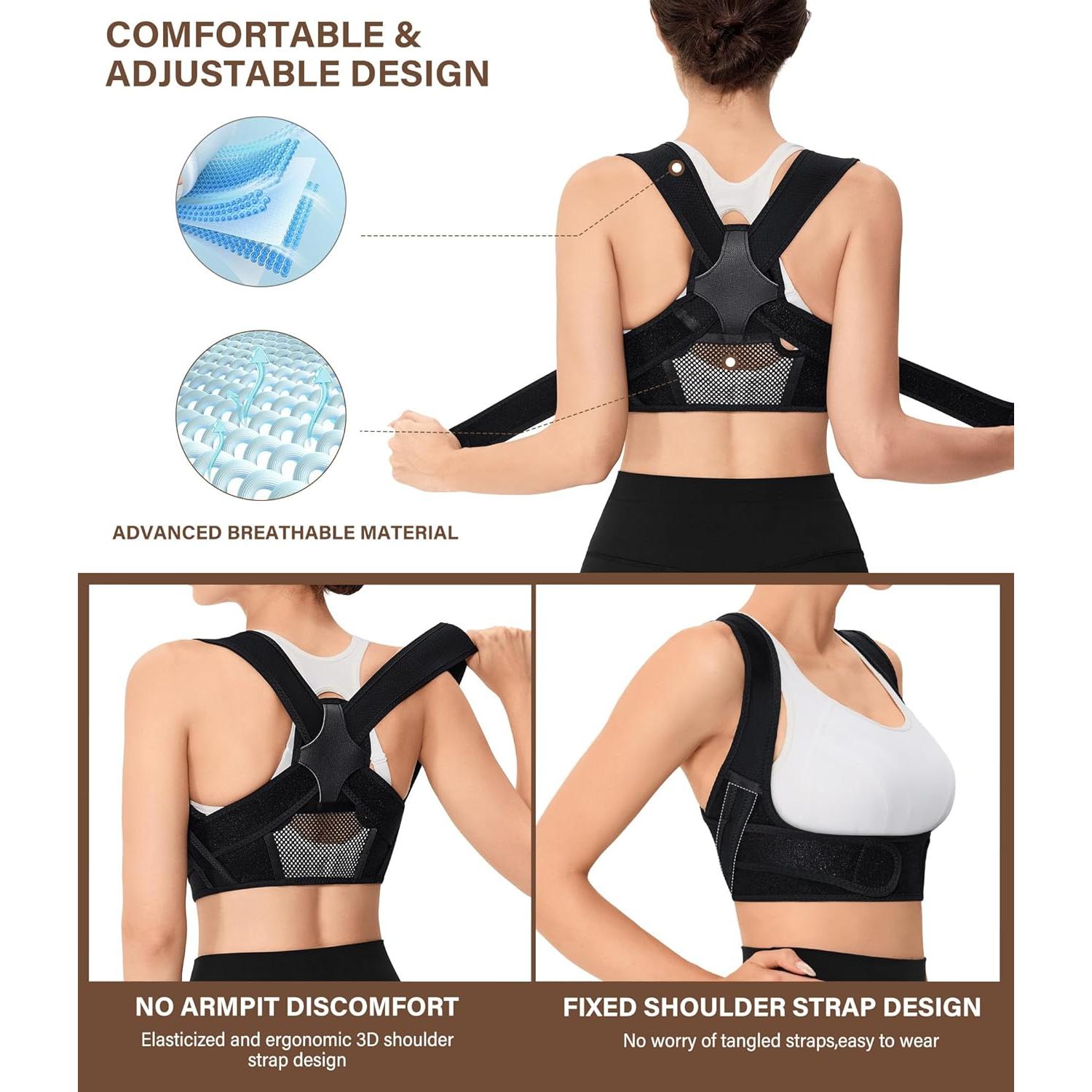 Corrector de Postura Ursexyly Faja Transpirable L/XL Negro