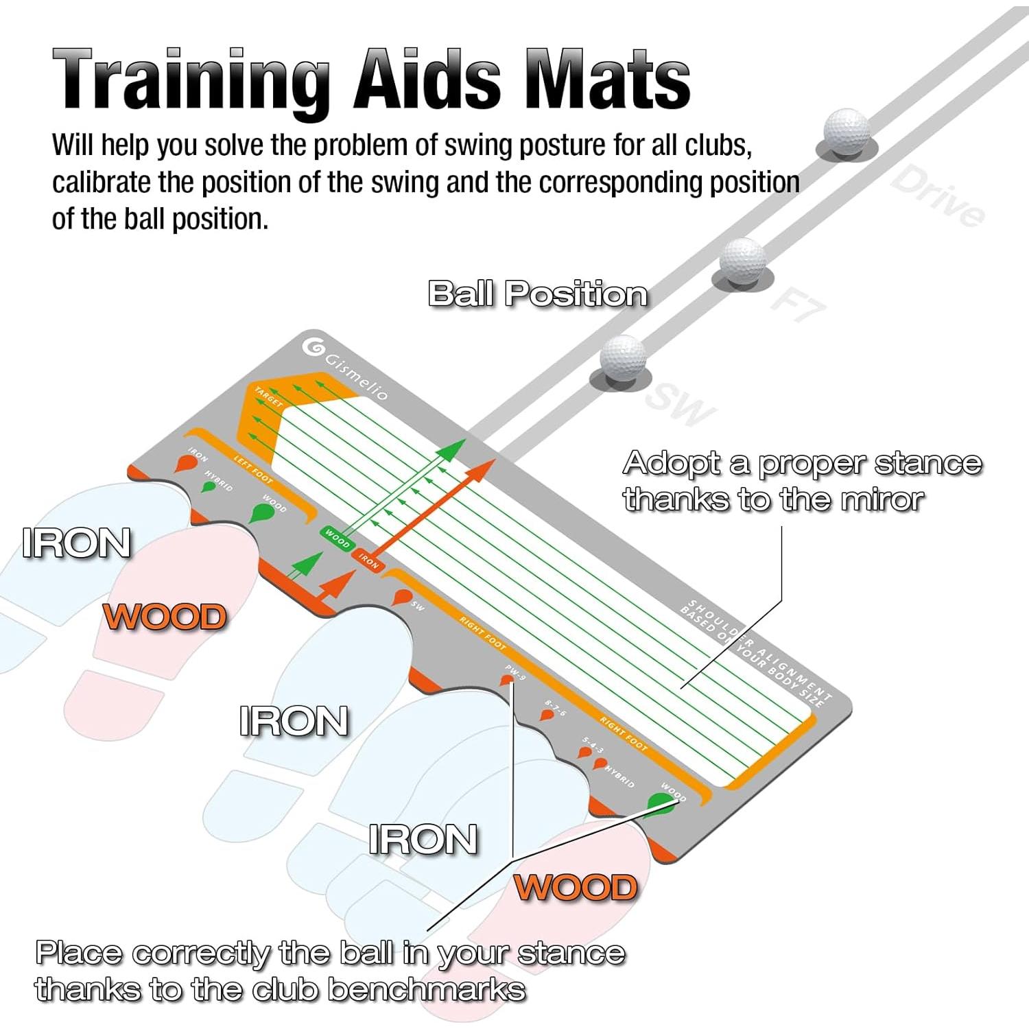 Alfombra de Entrenamiento de Golf Gismelio Plegable para Principiantes