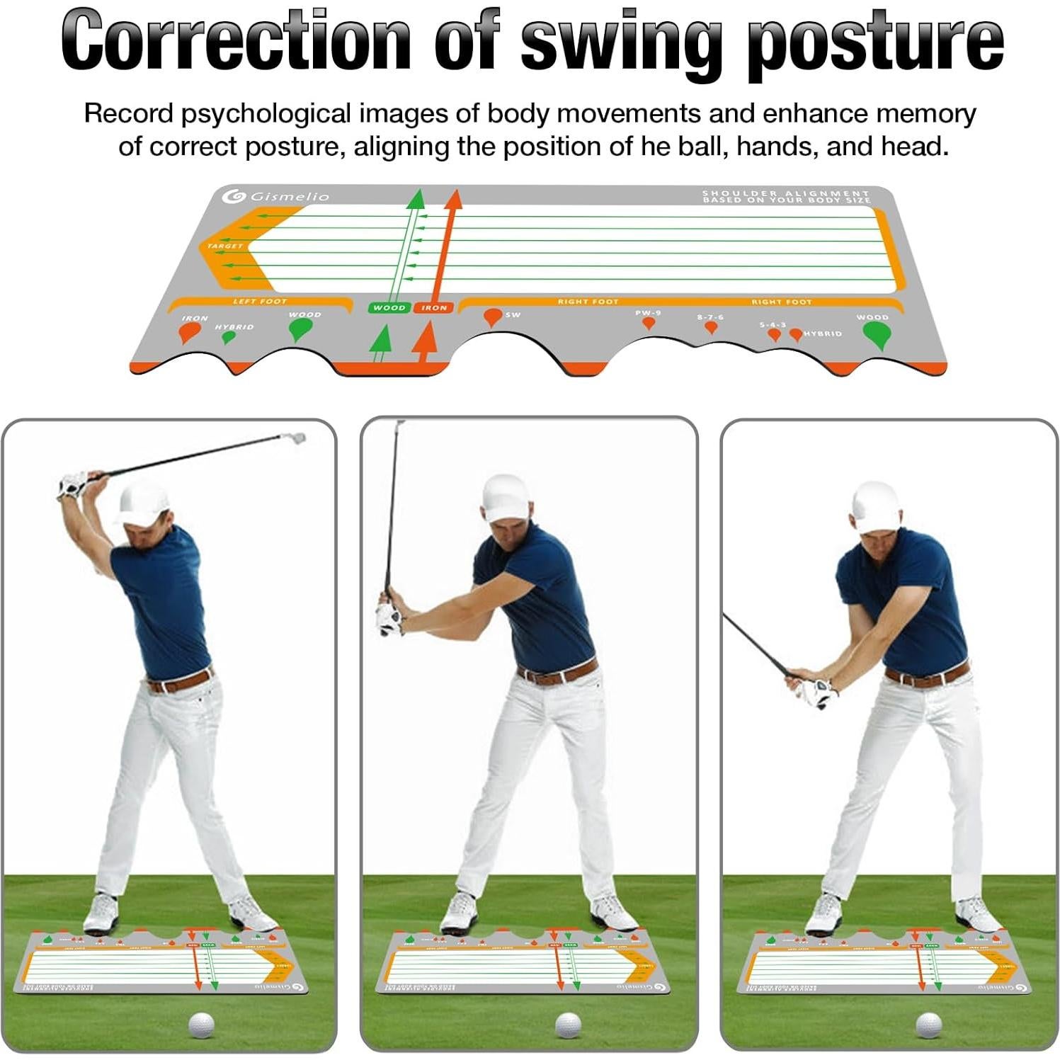 Alfombra de Entrenamiento de Golf Gismelio Plegable para Principiantes