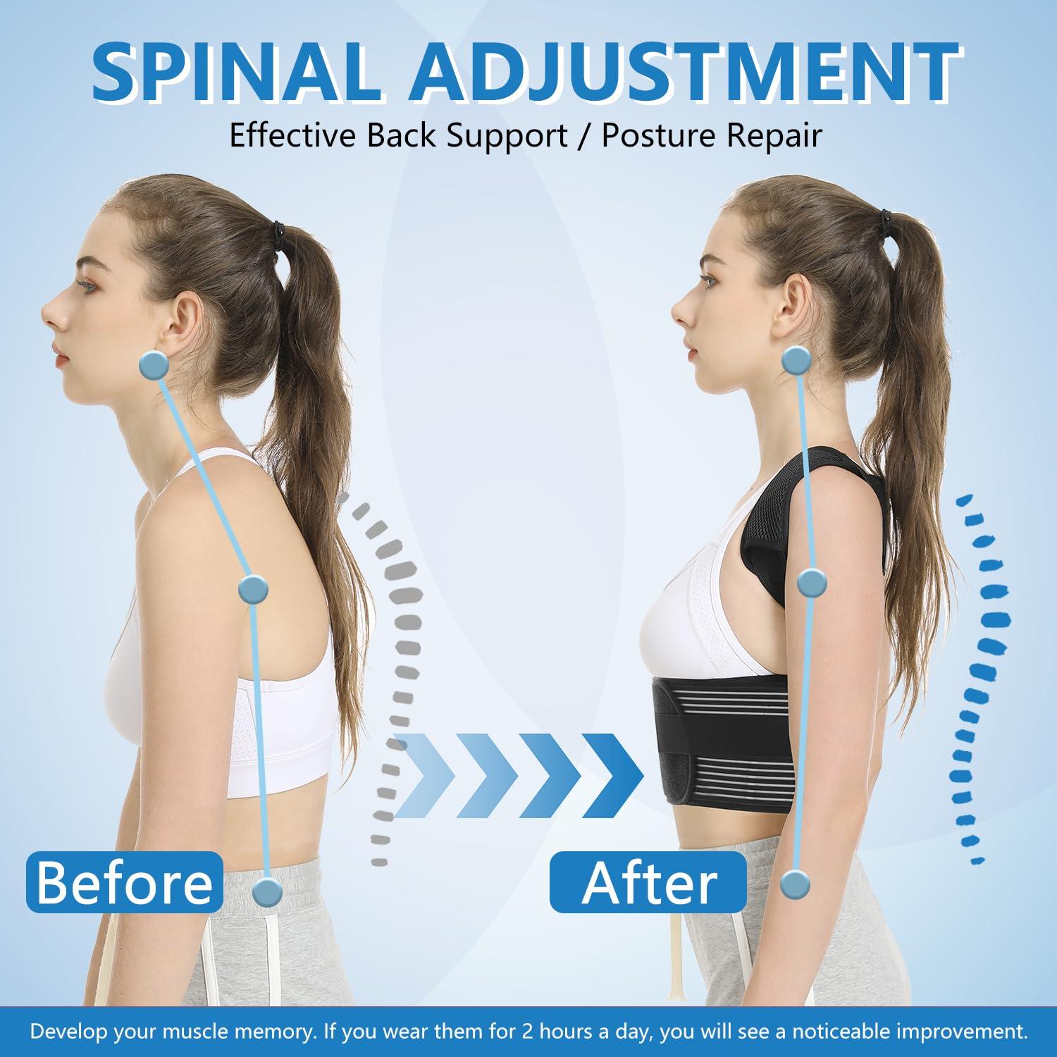 Corrector de postura ajustable Herokoo para espalda y hombros