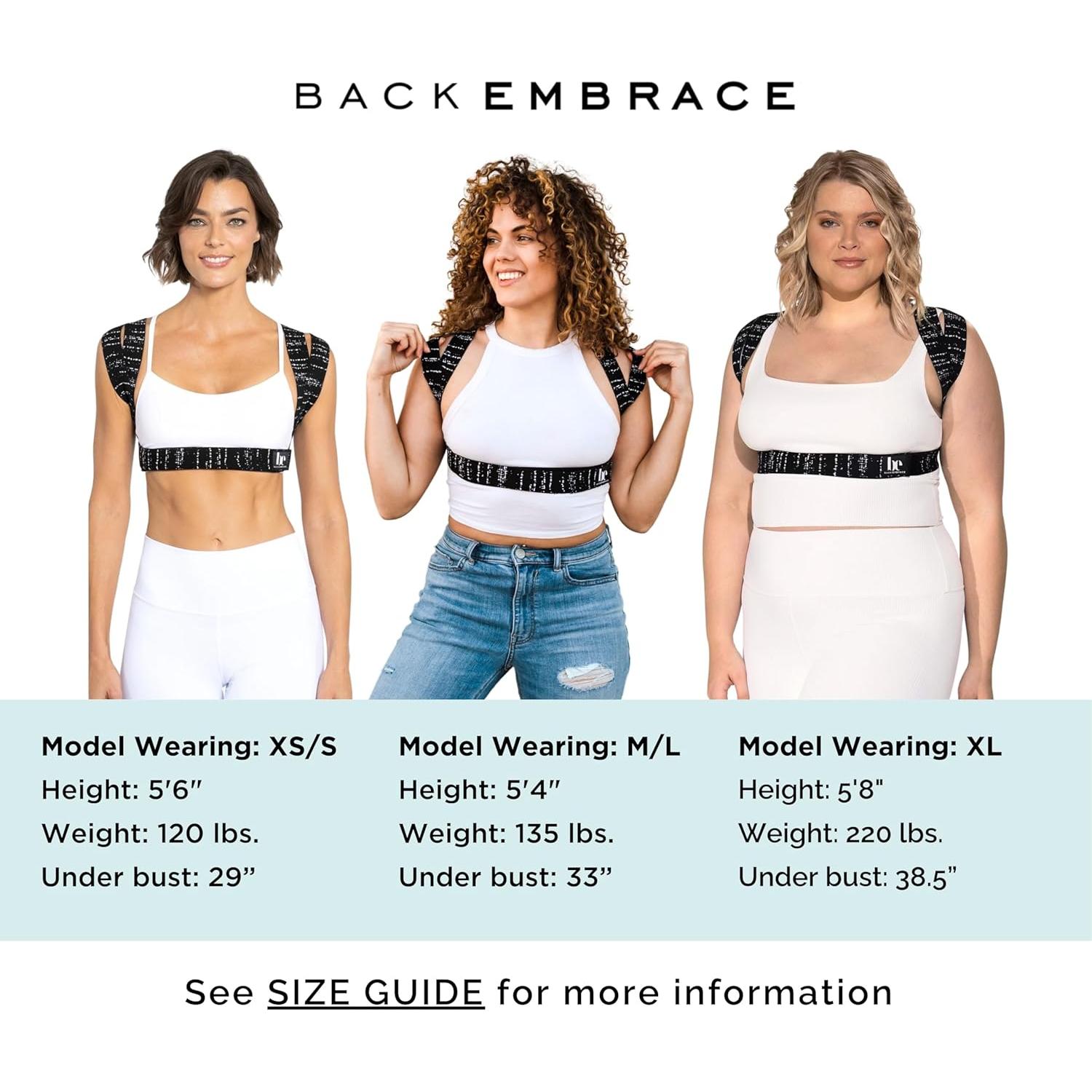 Corrector de Postura BackEmbrace M/L Piedra Rosa - Alivio Espalda