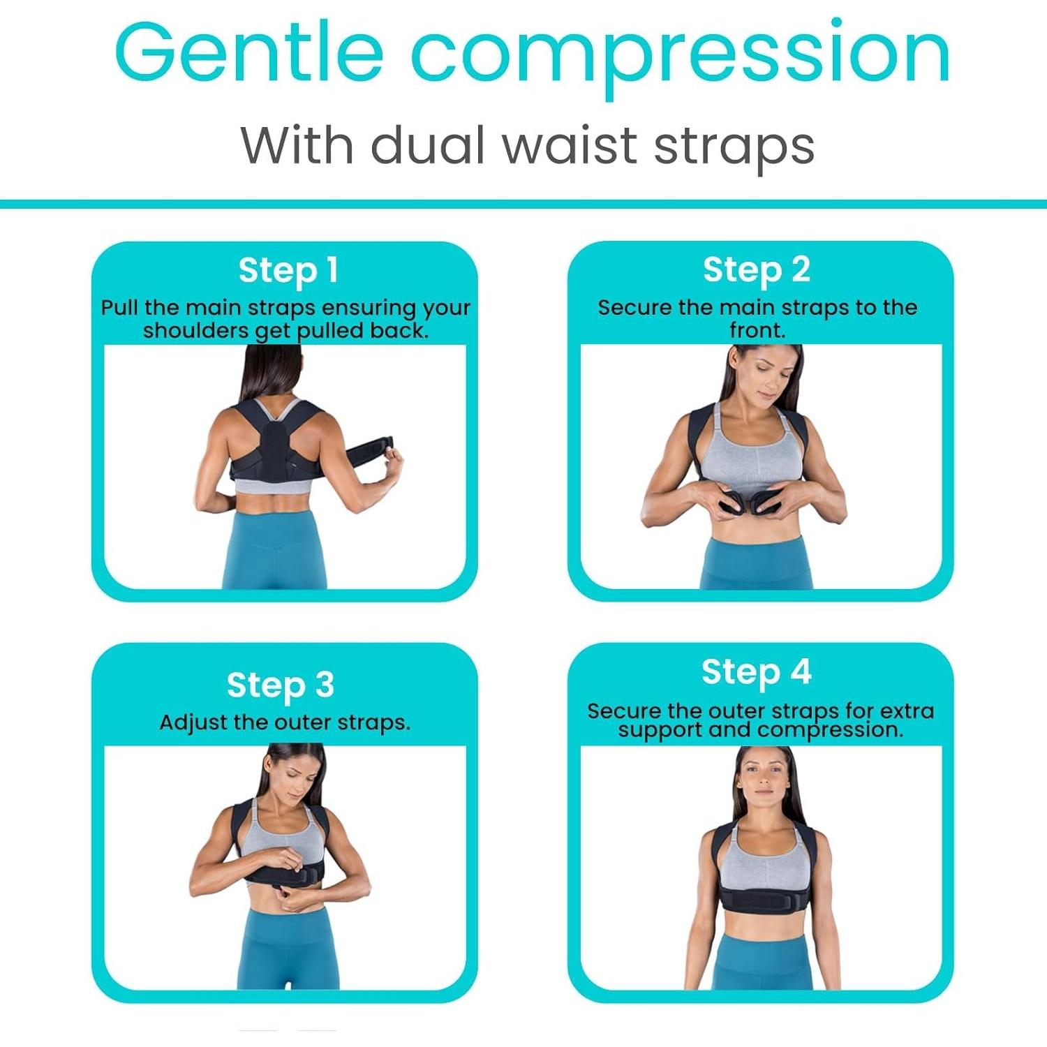 Corrector de Postura Vive Health - Faja Ajustable para Espalda