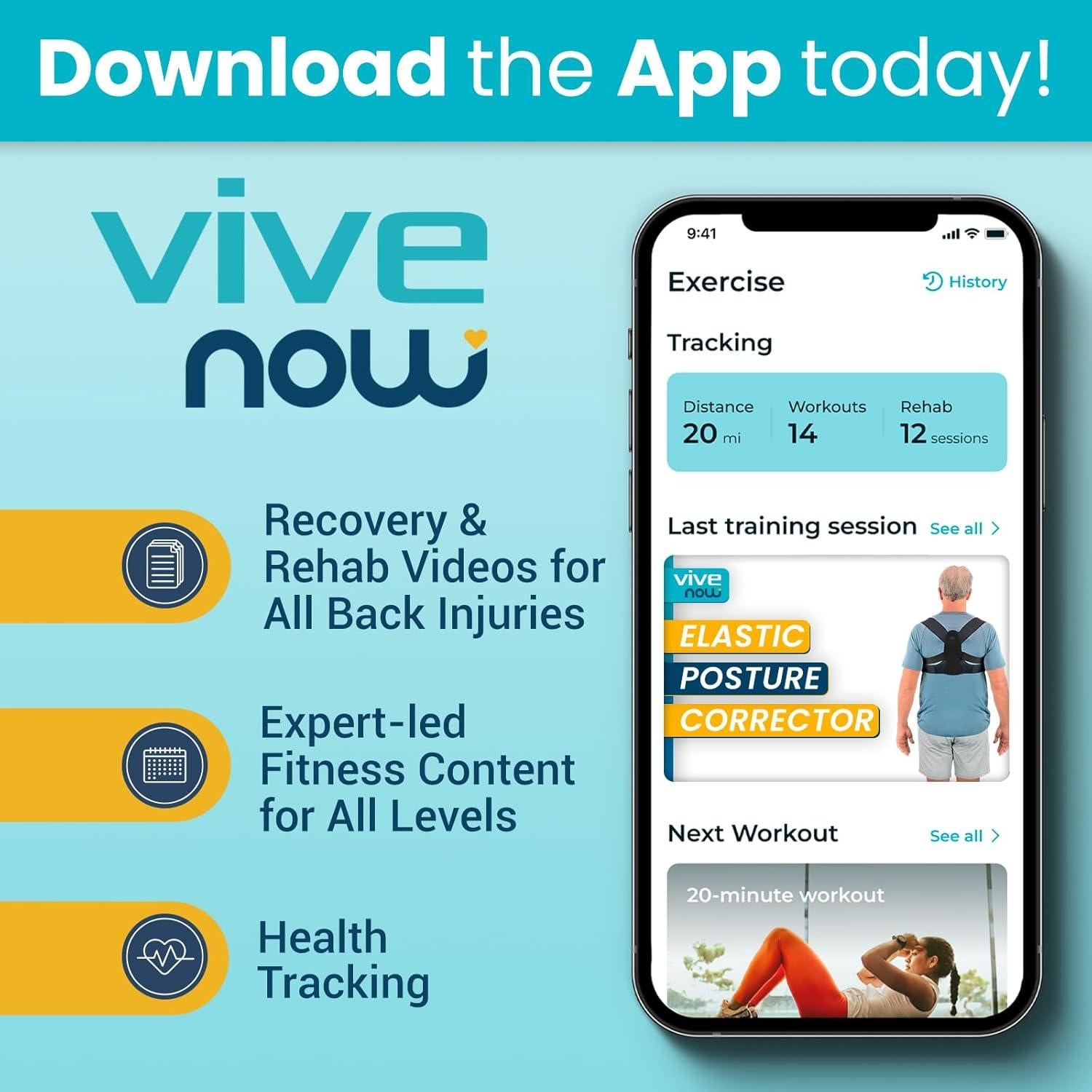 Corrector de Postura Vive Health - Faja Ajustable para Espalda
