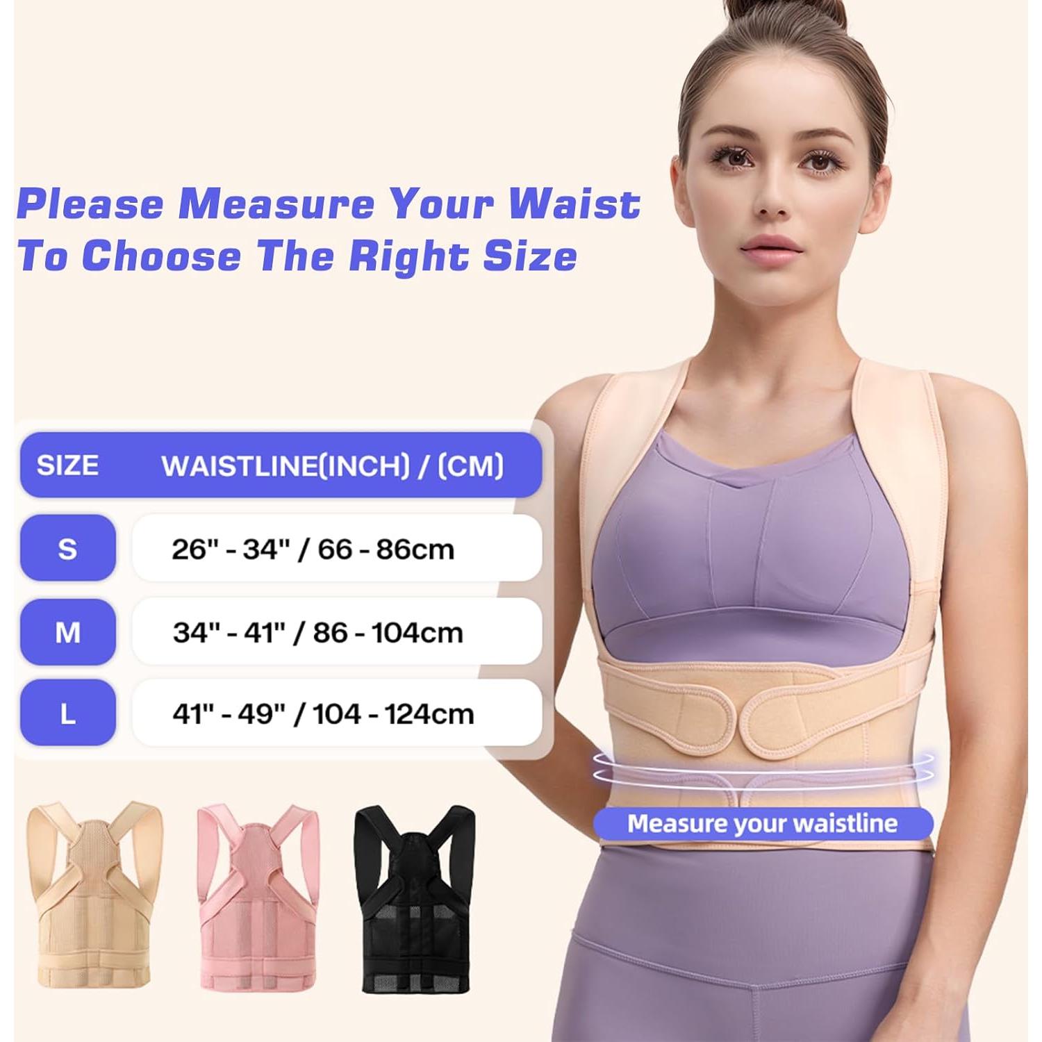 Corrector de Postura FHOCSLO Mediano Nude, Soporte Espalda Ergonómico