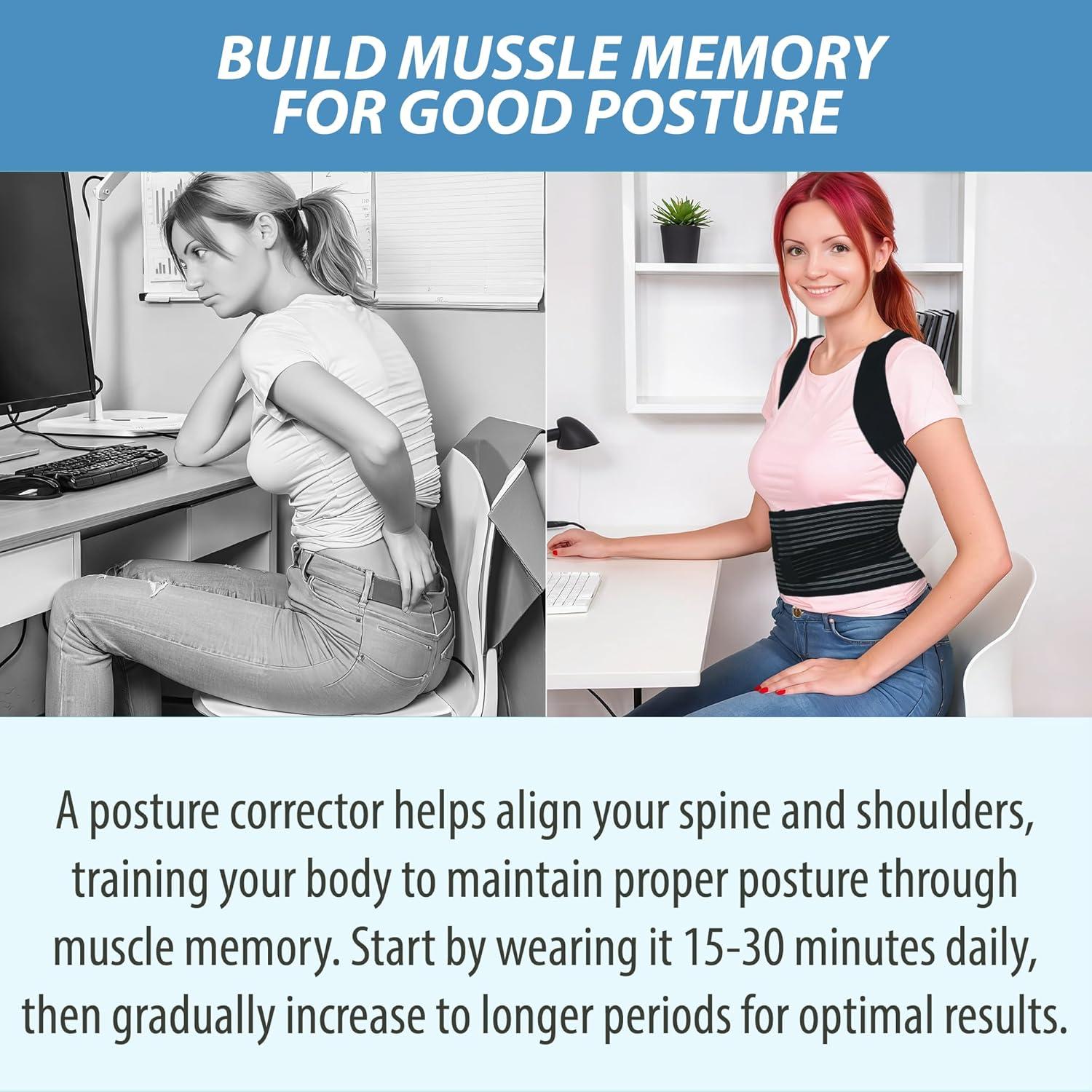 Faja Correctora de Postura ORTONYX para Hombres y Mujeres - Alivio Espalda Alta