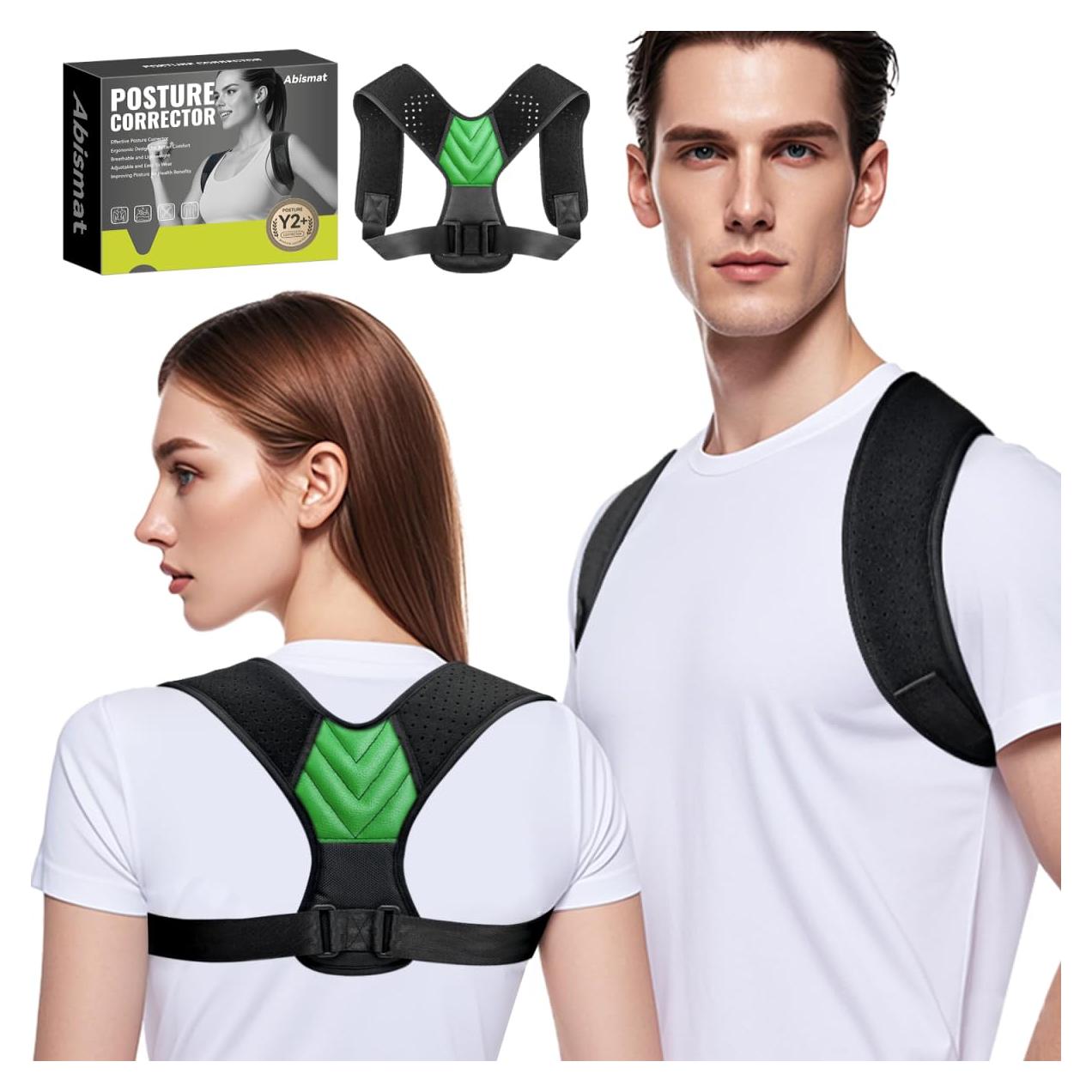 Corrector de Postura Abismat Verde Ajustable para Hombres y Mujeres