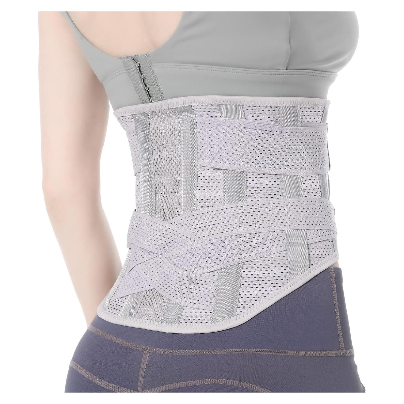 Faja Transpirable EGJoey para Espalda Baja - Soporte Lumbar XX-Large Gris