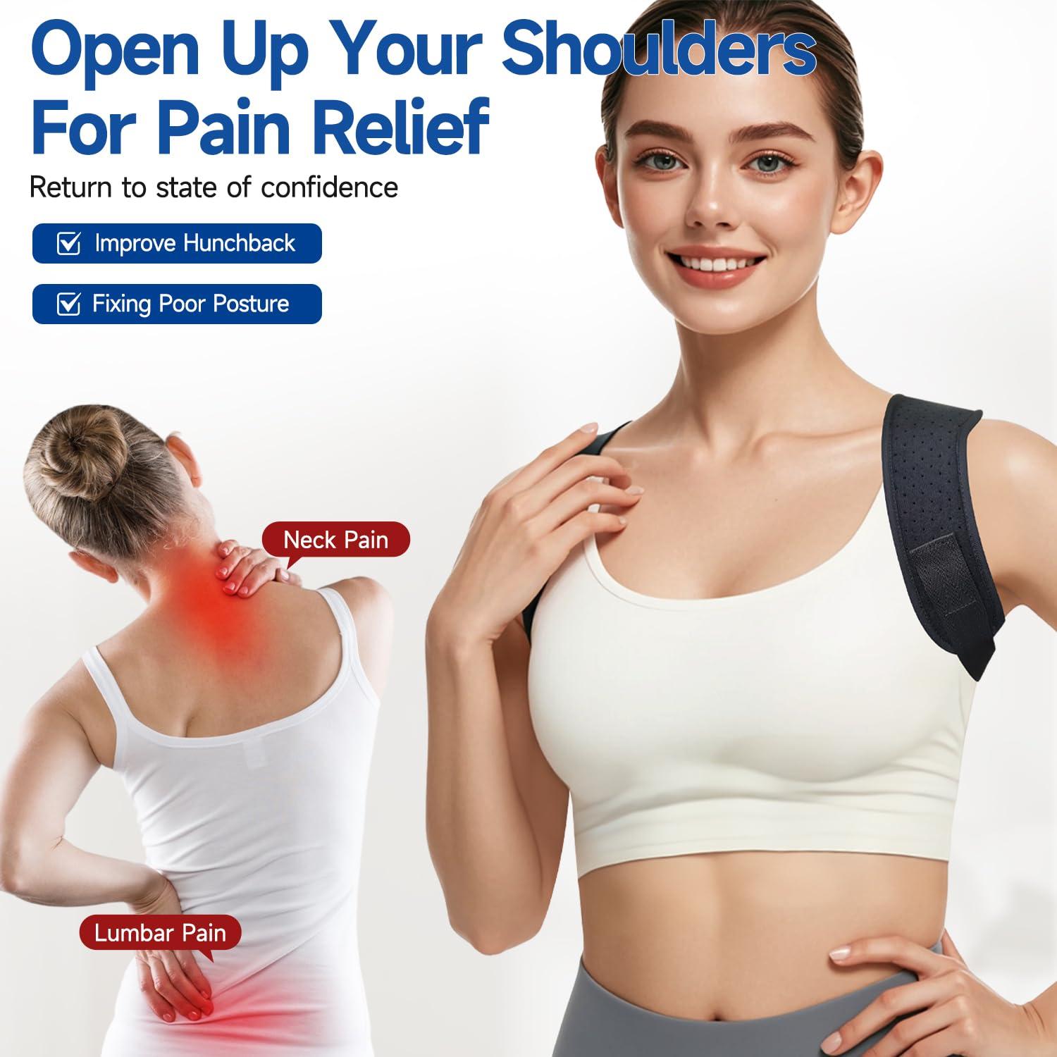 Corrector de Postura Abismat - Faja Ajustable para Espalda - Alivio Dolor Cuello y Hombros