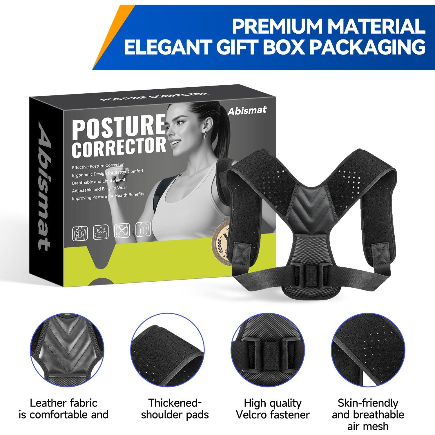 Corrector de Postura Abismat - Faja Ajustable para Espalda - Alivio Dolor Cuello y Hombros