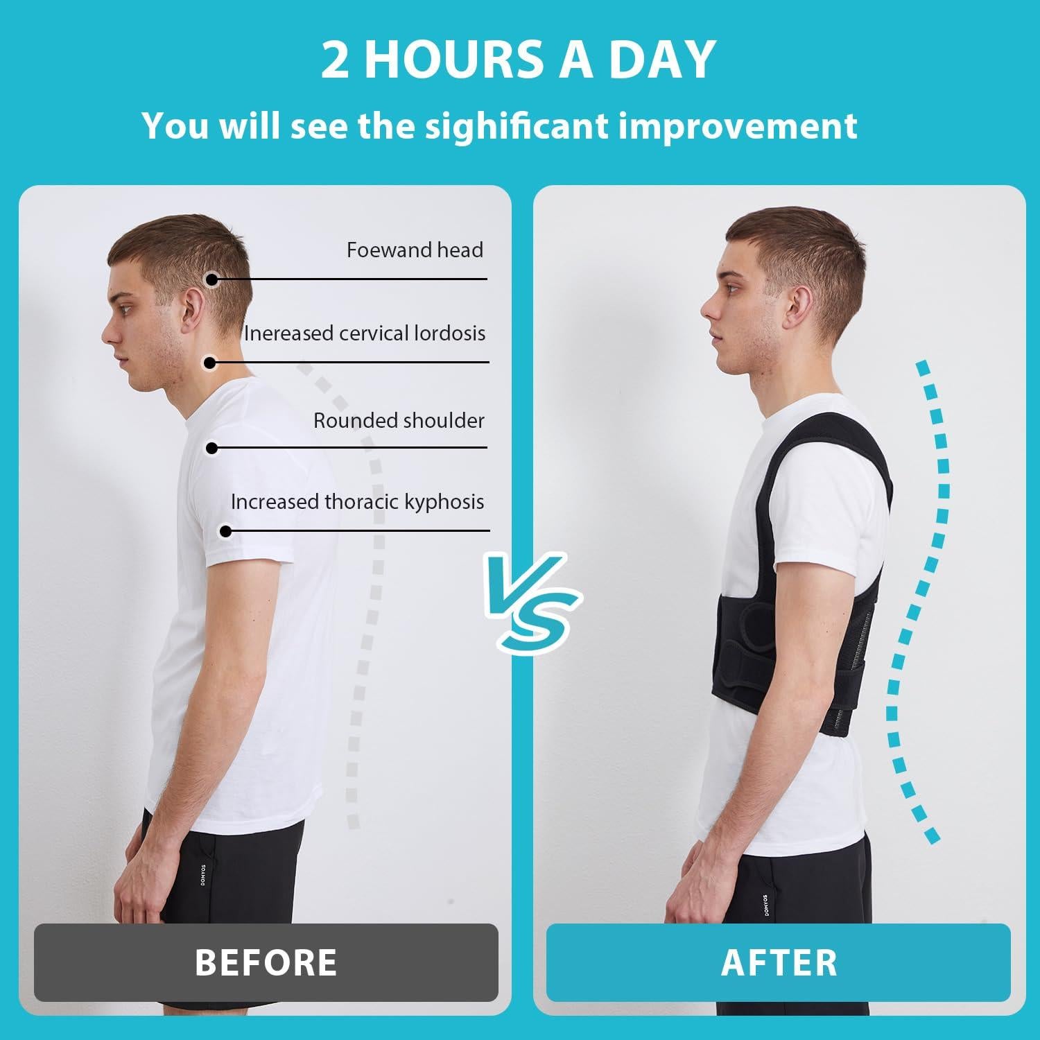 Corrector de Postura KD X-Large - Alivio Dolor Espalda y Hombros