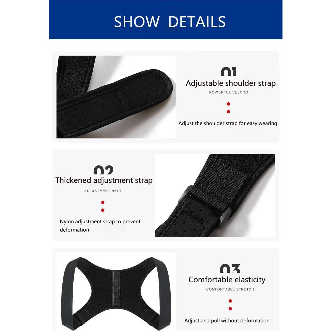 Corrector de Postura ANPLCHGR Ajustable Unisex para Espalda