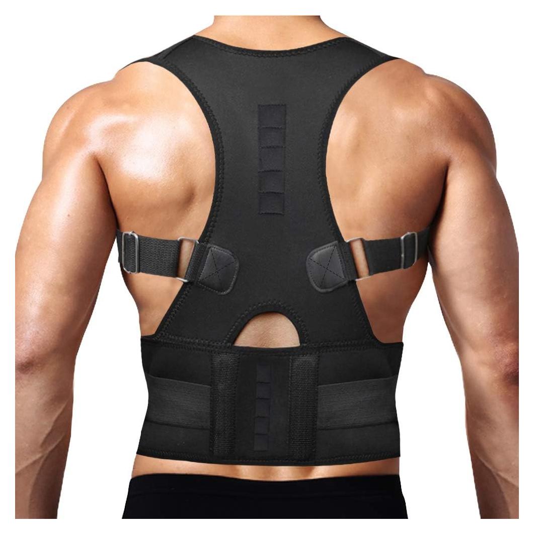 Corrector de Postura GZXISI Ajustable para Espalda y Cuello - Negro Mediano