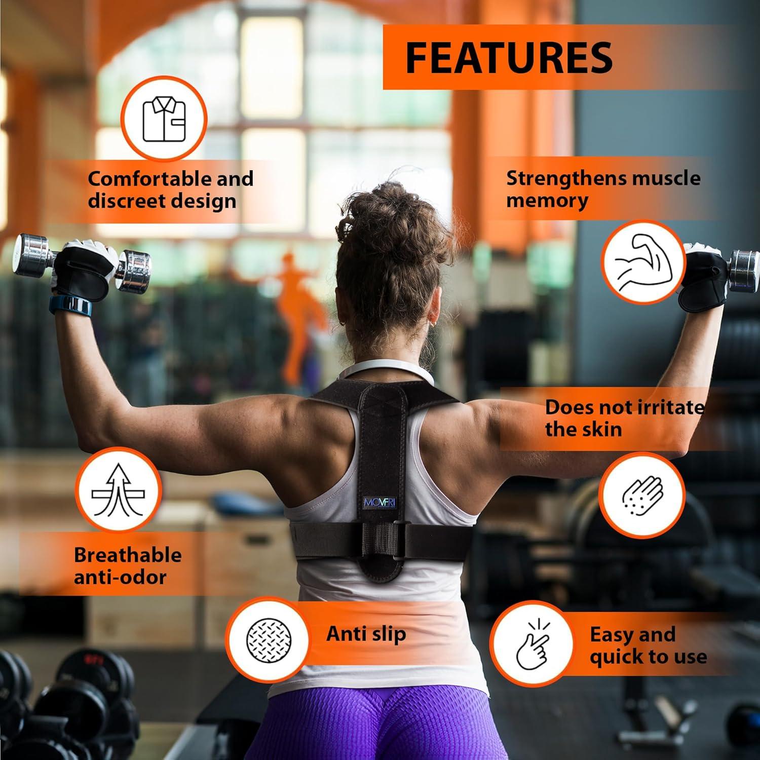 Corrector de Postura MOVFRI Ajustable para Hombres y Mujeres