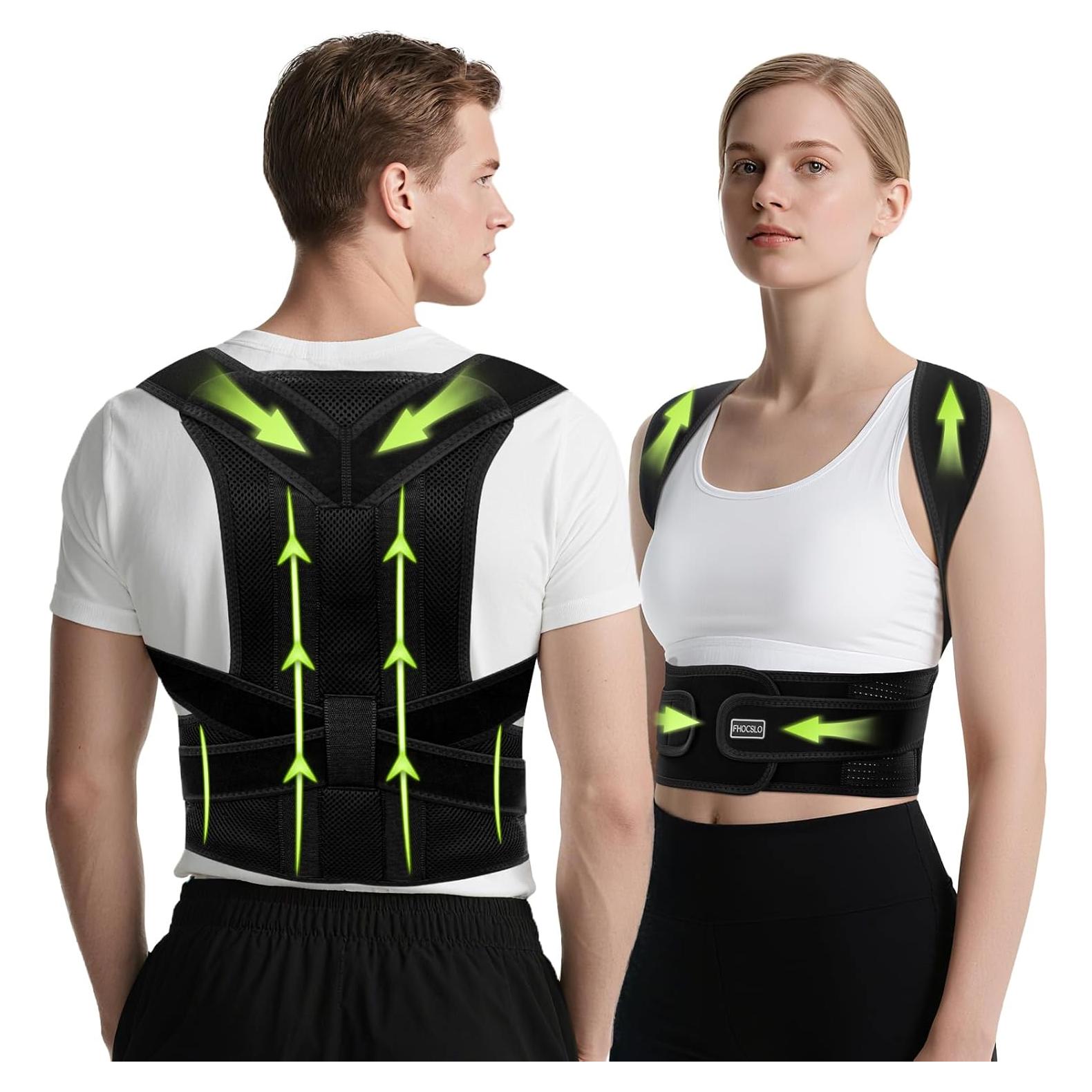 Corrector de Postura Ergonómico FHOCSLO Mediano Negro