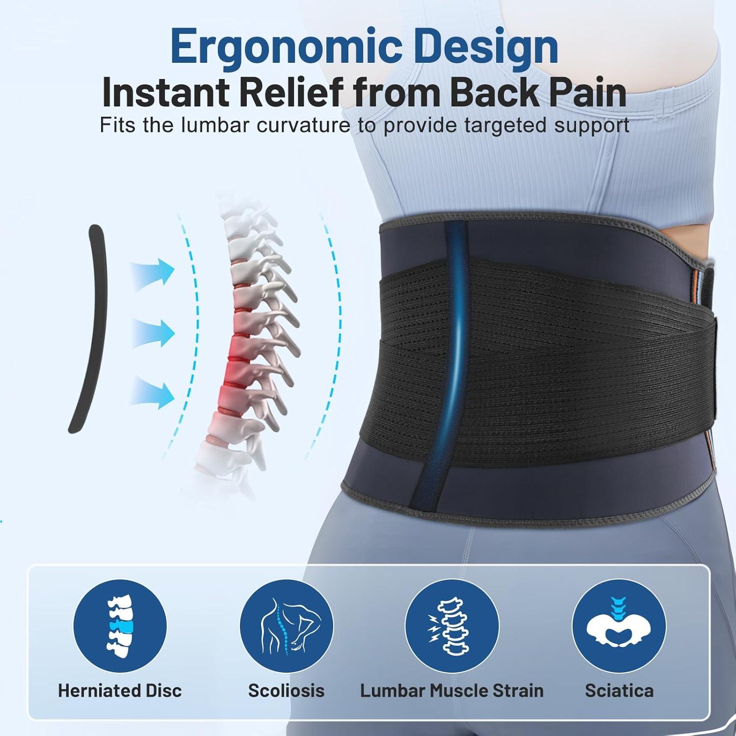 Faja lumbar ZhaoABao ajustable para hombres y mujeres - Alivio dolor