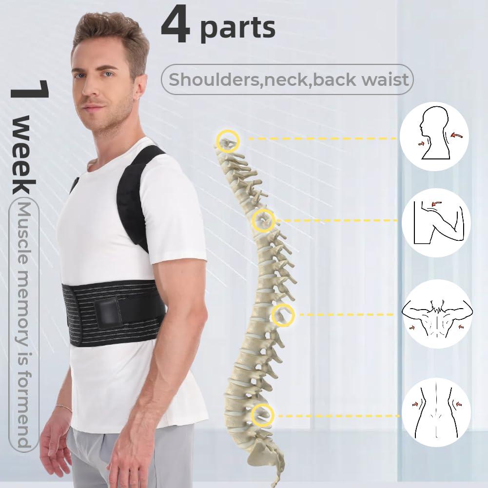 Corrector de Postura Ajustable Comblessky XL para Hombres 96.5-116.8 cm