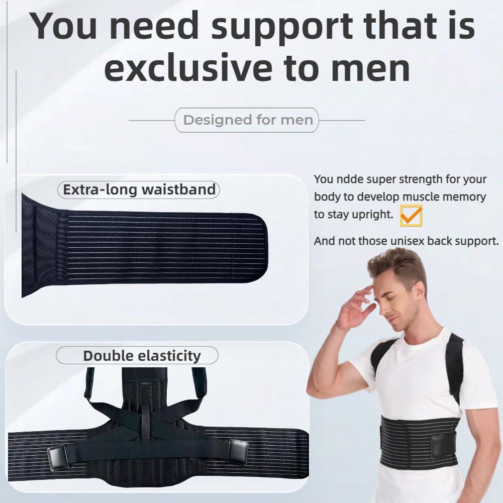 Corrector de Postura Ajustable Comblessky XL para Hombres 96.5-116.8 cm