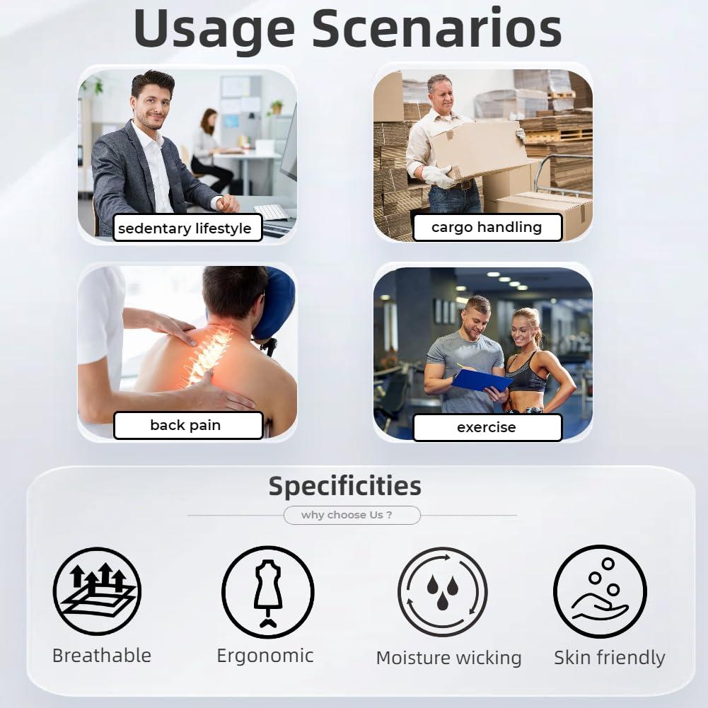 Corrector de Postura Ajustable Comblessky XL para Hombres 96.5-116.8 cm