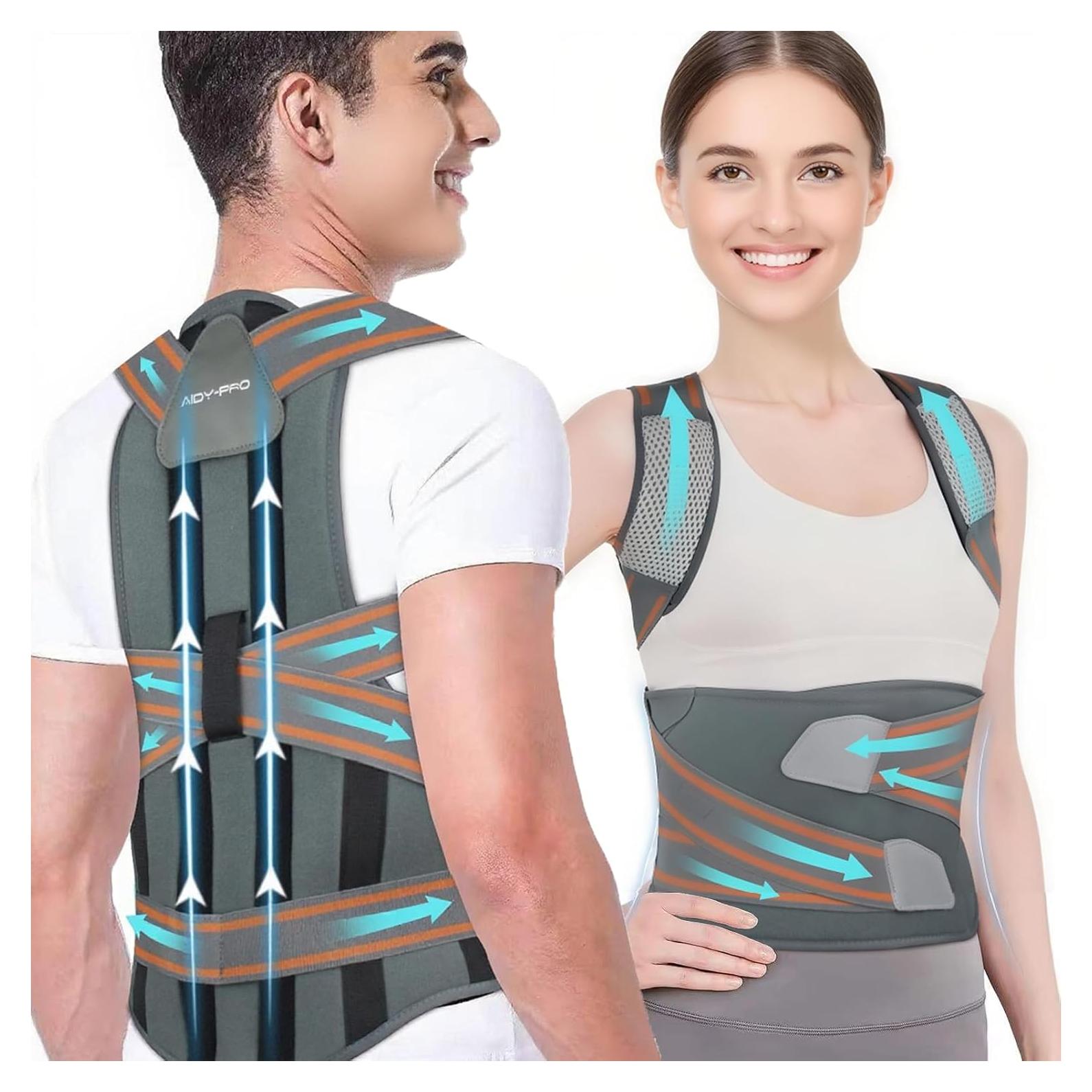 Corrector de Postura AIDY-PRO Ajustable para Espalda Grande
